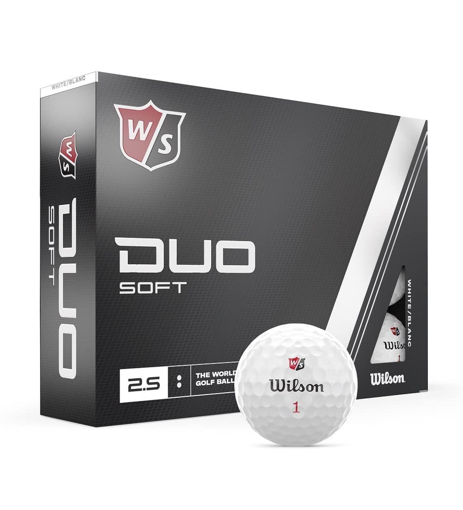 Wilson Staff Duo Soft Golf Balls - 12 Pack White | Premium Low Compression Golf Balls - Buy Online on SooperMarket.com