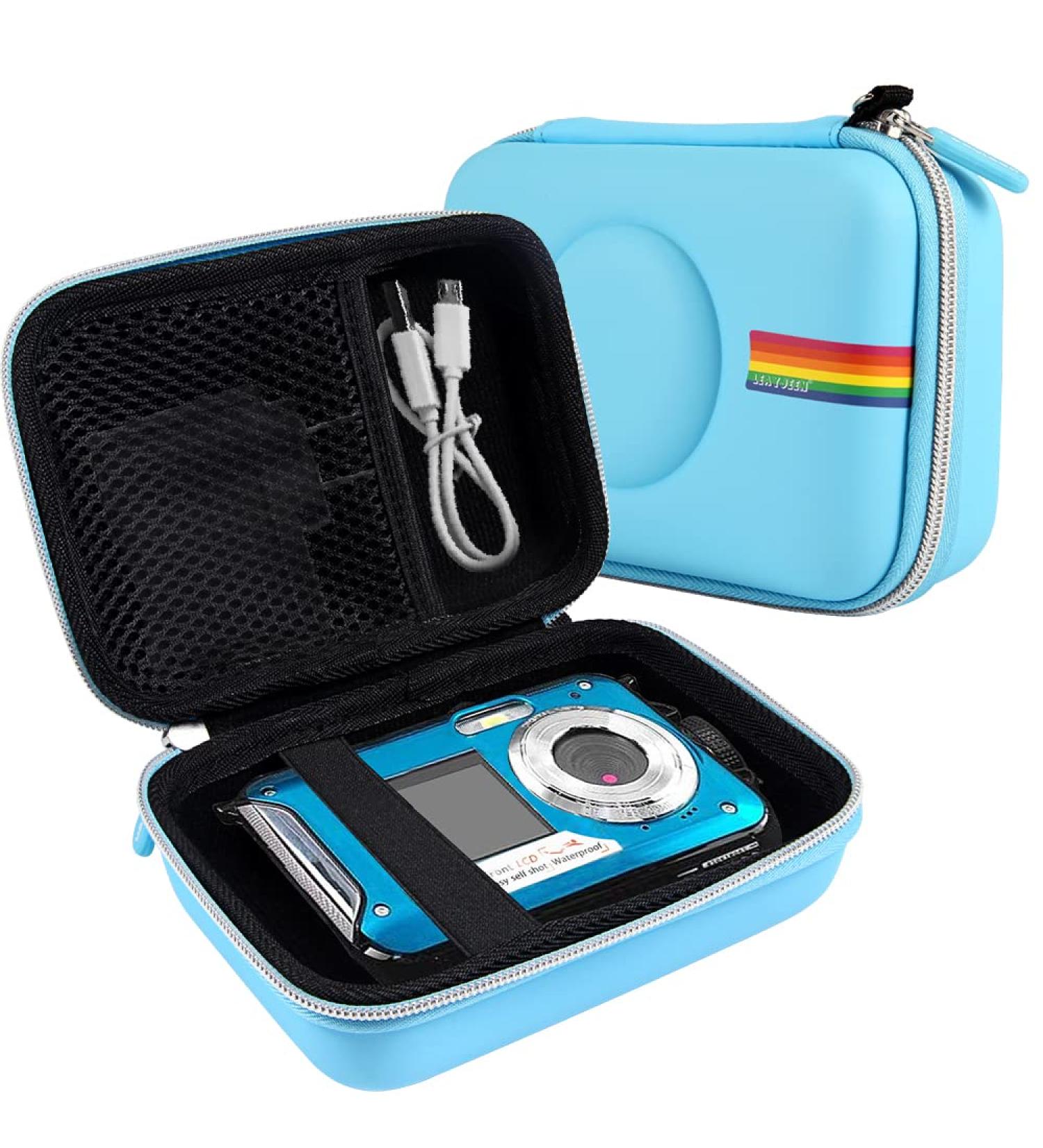 Leayjeen Digital Camera Case - Blue | Compatible with YISENCE/Kaisoon Tech/Canon Portable Cameras | Waterproof, Full HD Video | Accessories Case | (Case Only) - Buy Online on SooperMarket.com