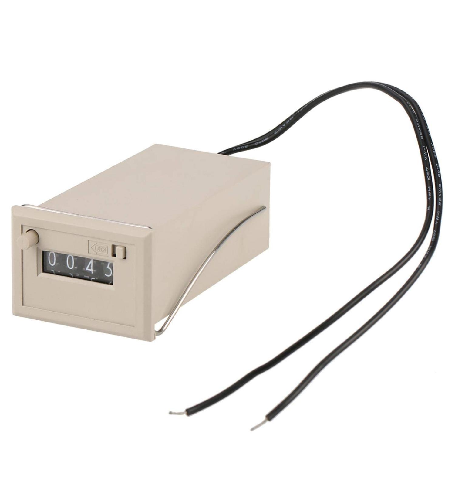 Electromagnetic Pulse Counter - 1 PC DC 24V CSK4-NKW 4 Digit Totalizer (0-9999) | International Shipping Available - Buy Online on SooperMarket.com