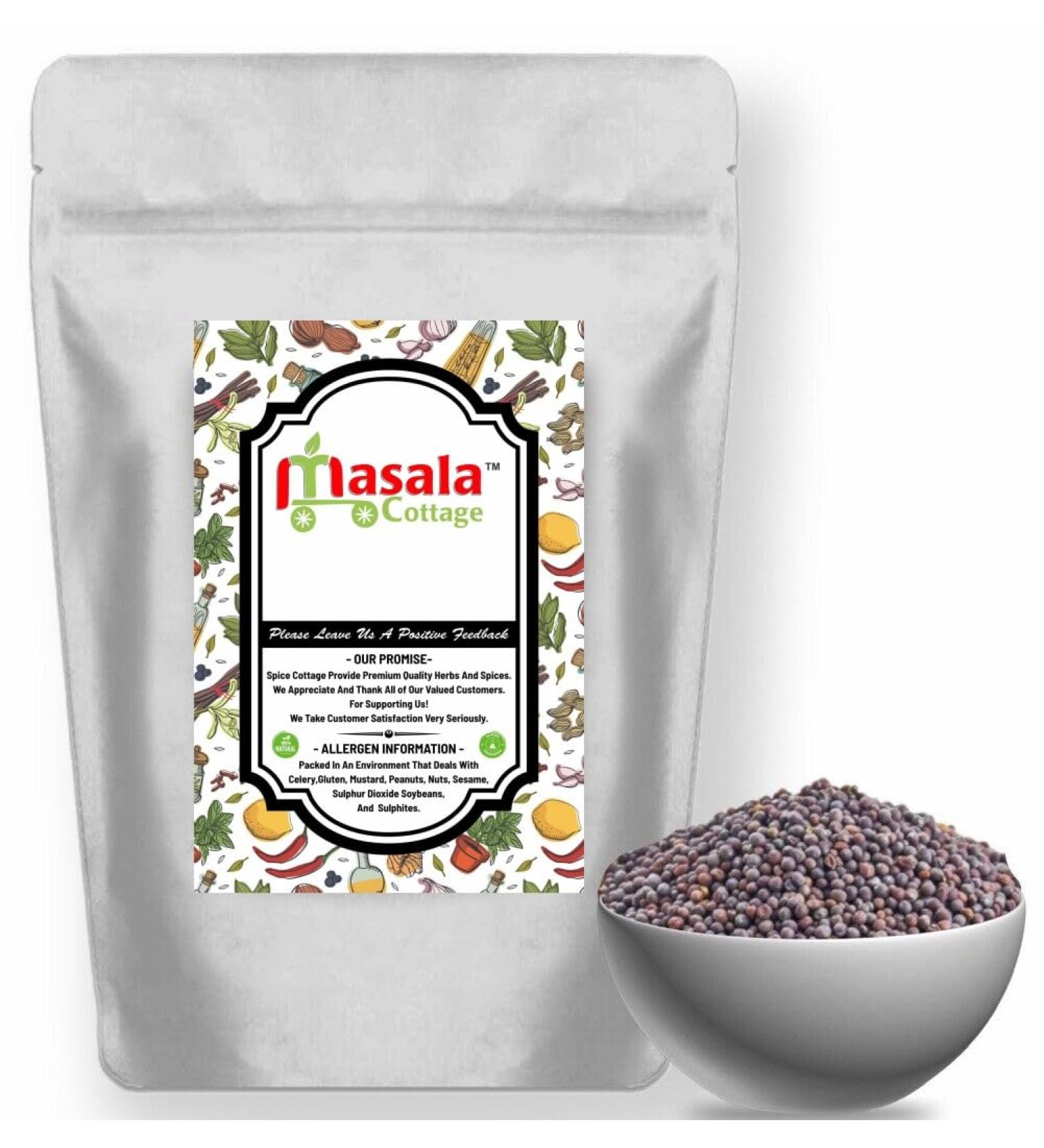 Brown/Black Whole Mustard Seeds Premium Quality by Masala Cottage 25g-1.9kg (1900 Grams) 1900 Grams - Buy Online on SooperMarket.com