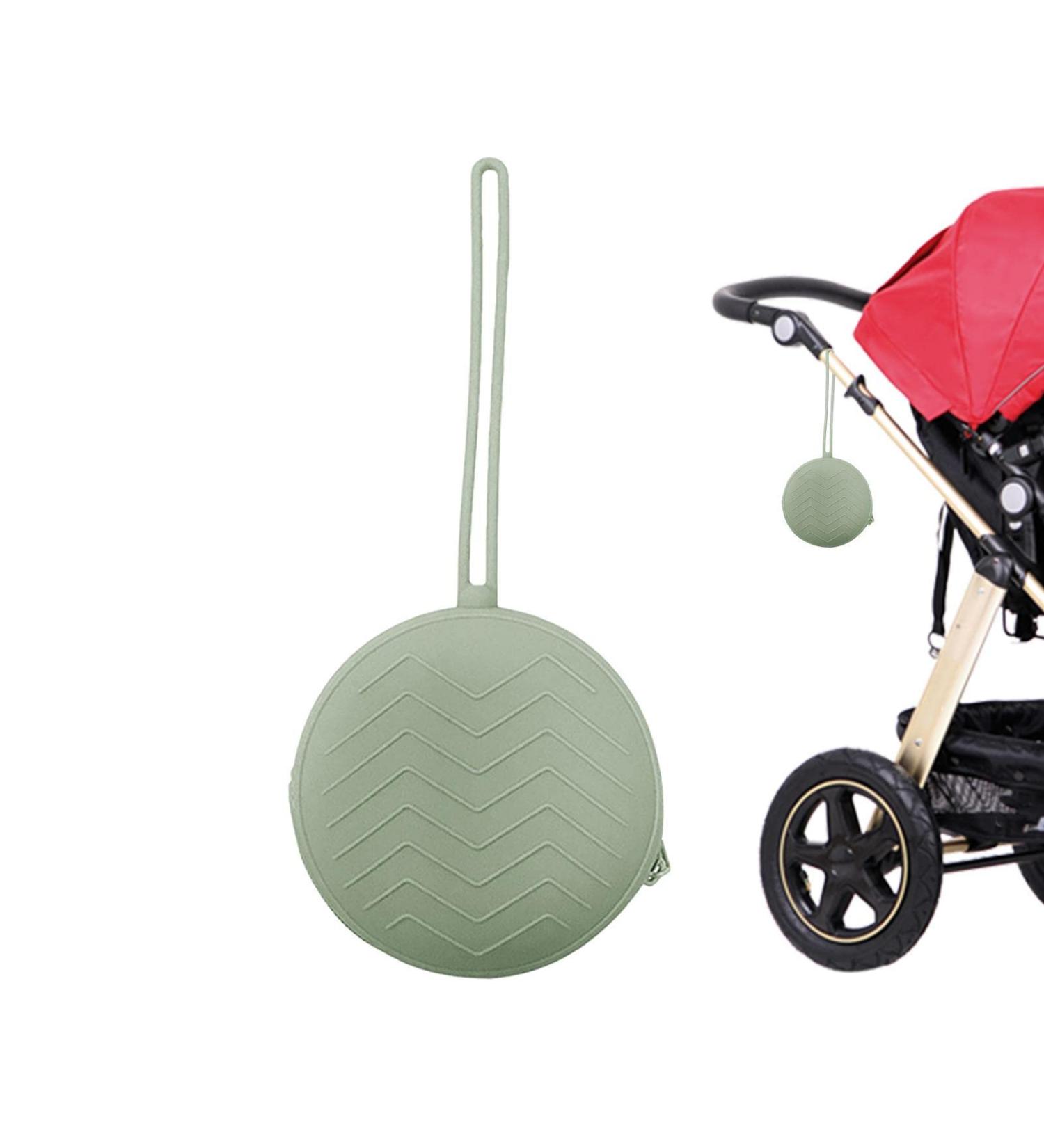 Higyee Silicone Pacifier Case - Durable Travel Organizer for Pacifiers Keys Lip Balm Earrings & More - Green Children's Silicone Bag - Buy Online on SooperMarket.com