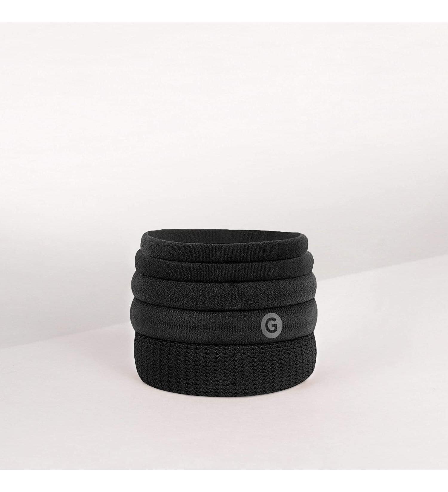 GIMME Bands Fitting Kit - Gentle Microfiber Hair Ties for Every Hair Type - Five Sizing Options for Perfect Fit - Black - Buy Online on SooperMarket.com