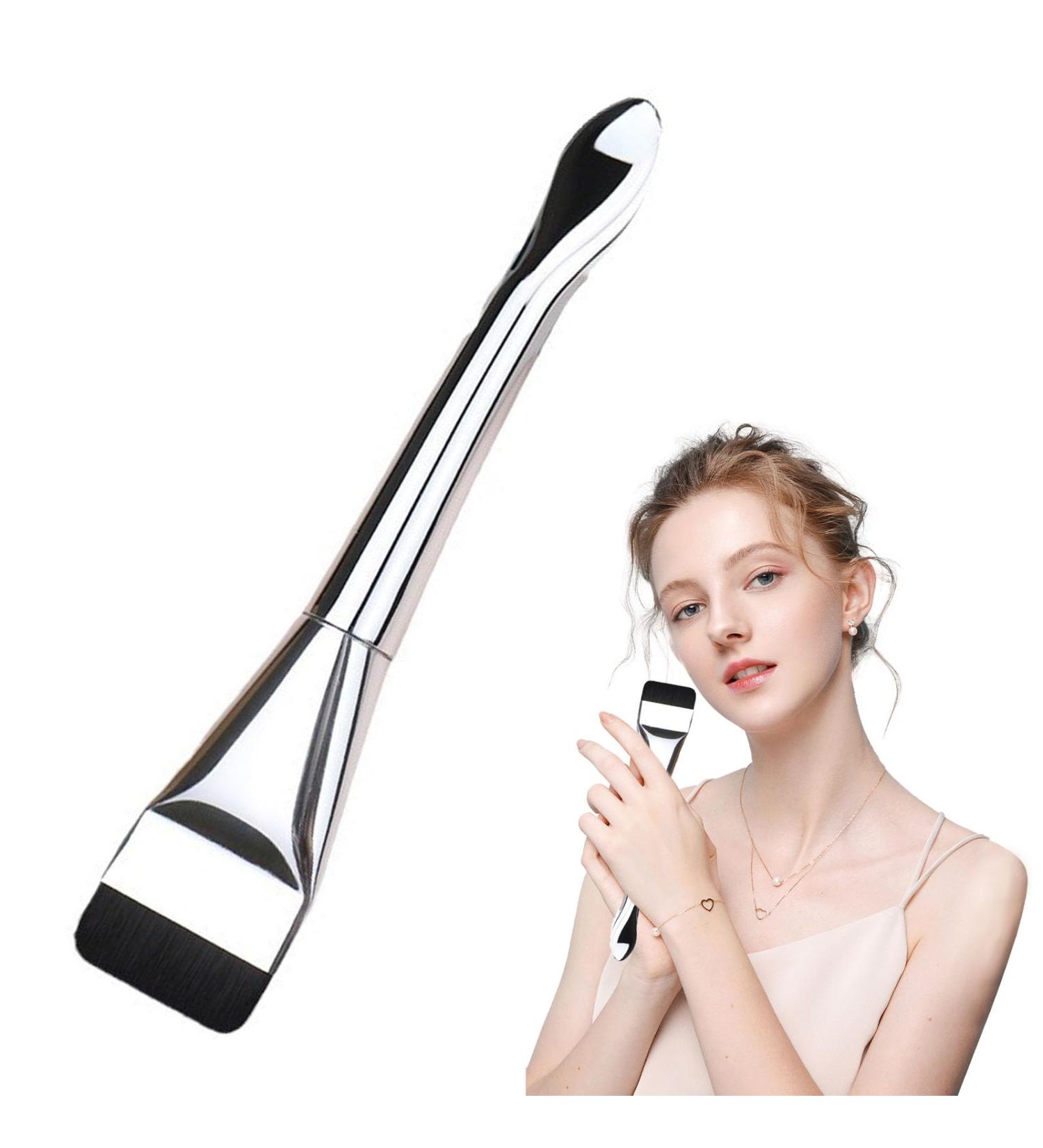 Irikdescia Flat Foundation Brush for Liquid Makeup Fishtail Shape Ultra Thin Makeup Brush Angled Liquid Foundation Brush for Liquid Creamy Concealer Brush - Buy Online on SooperMarket.com
