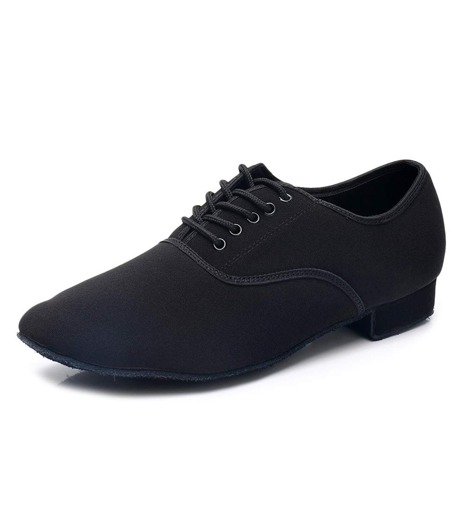 HIPPOSEUS Men's Ballroom Dance Shoes Latin Tango Rumba Low Heel - Black Suede Sole | Model M2 7.5 - Buy Online on SooperMarket.com