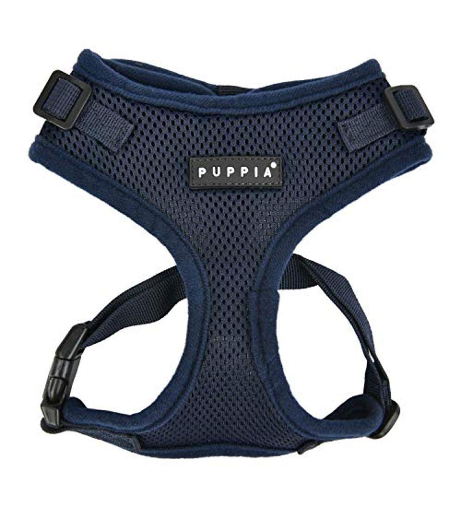 Puppia Ritefit Dog Harness for Small to Medium Dogs - Adjustable Soft & Versatile - Navy | Ideal for Puppies & Adult Dogs - Buy Online on SooperMarket.com