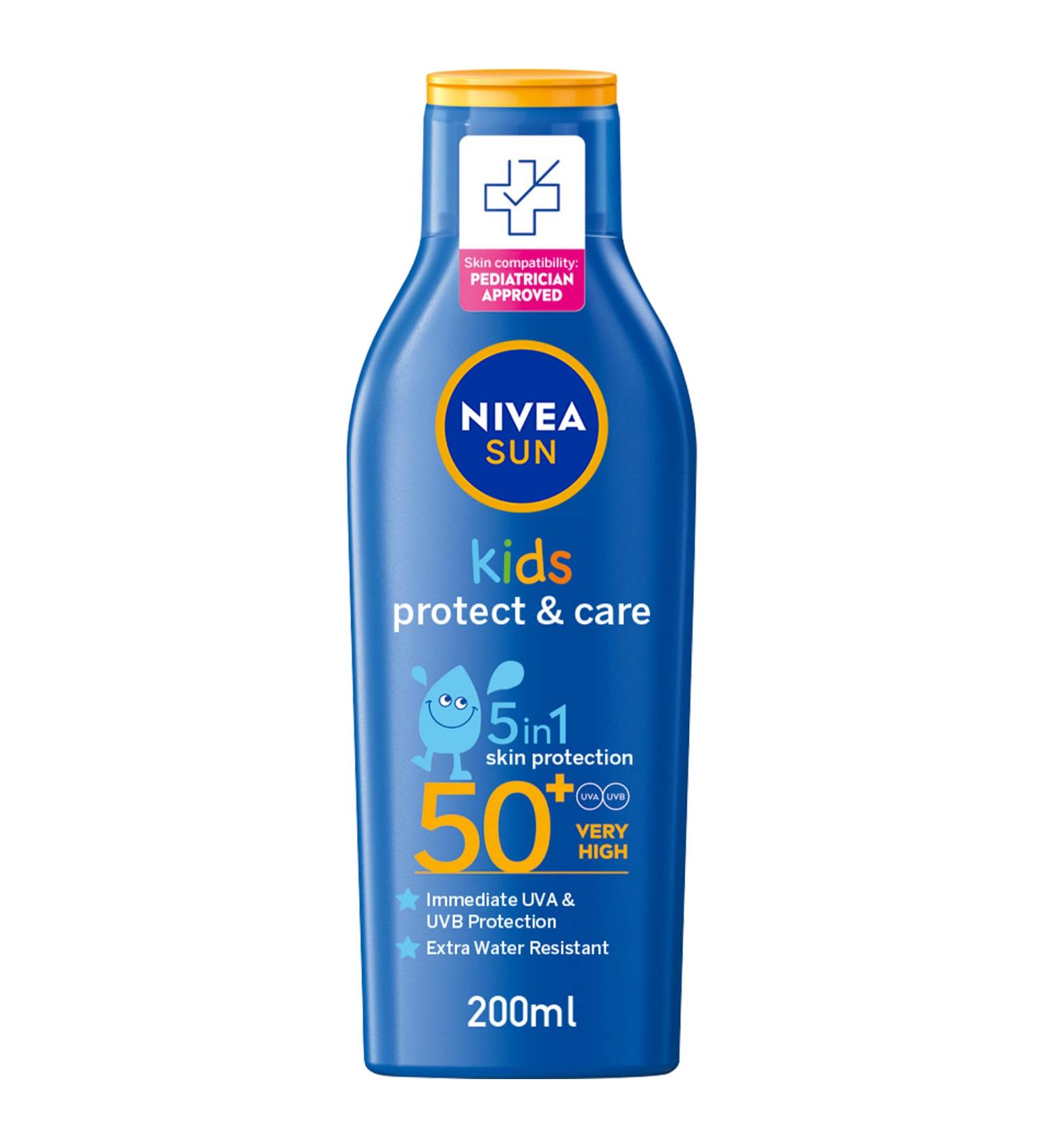 Nivea Sun Children Sun Lotion SPF 50+ | Long-Lasting & Water Resistant Formula - Buy Online on SooperMarket.com