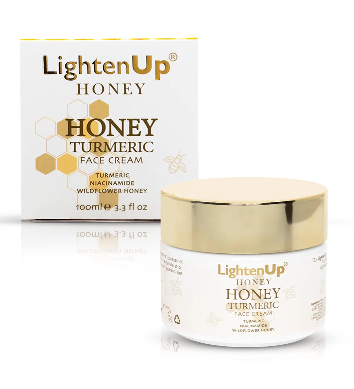 Lightenup Honey Skin Brightening Cream - 4.4 fl oz - Fade Dark Spots & Hyperpigmentation with Shea Butter & Premium Honey - For Face, Body, Knees, Elbows - Buy Online on SooperMarket.com