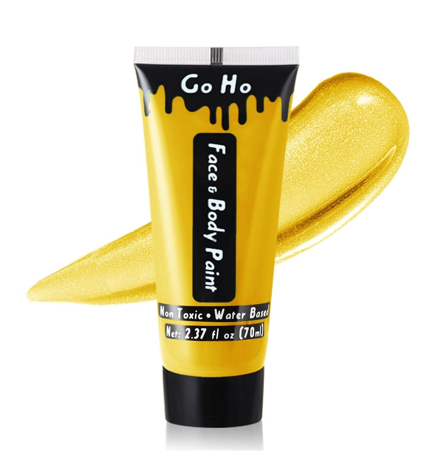 Go Ho Pearl Gold Cream Face Paint (2.37oz 70ml) - Water Based Makeup for Adults & Children - SFX Cosplay, Festivals, Halloween - Buy Online on SooperMarket.com