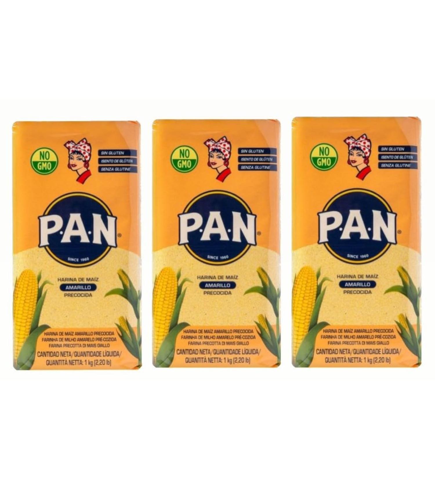 Harina PAN Pre-Cooked Yellow Maize Meal - 1kg (Pack of 3) - Buy Online on SooperMarket.com