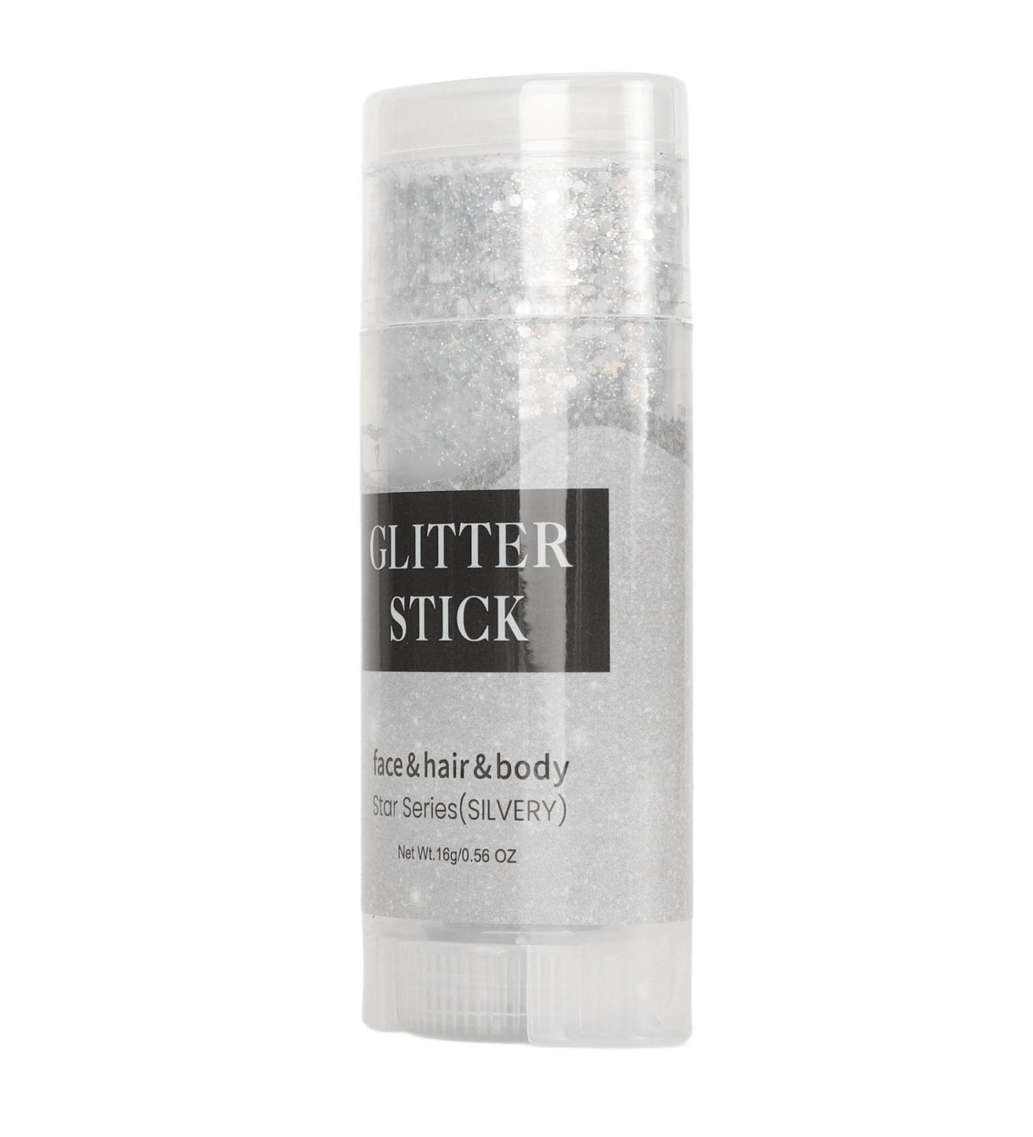 Buy Silver Glitter Stick Gel - Versatile Long Lasting Body Glitter for Parties | Easy to Clean - International Shipping Available - Buy Online on SooperMarket.com