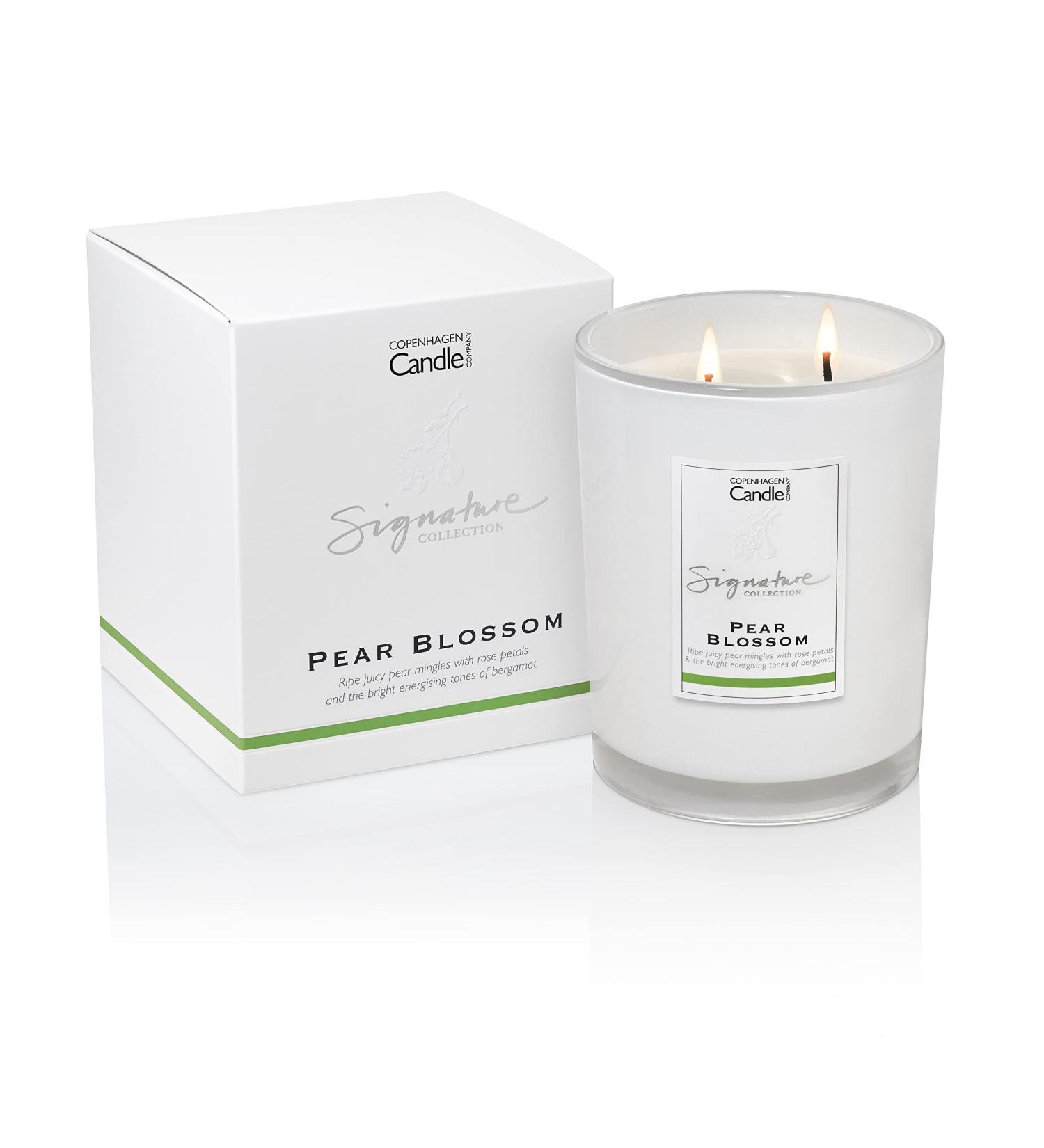 Luxury Scented Candles Gift for Women - Pear Blossom | 65 Hours Burn Time | Hotel Collection By The Copenhagen Company | 21oz - Buy Online on SooperMarket.com
