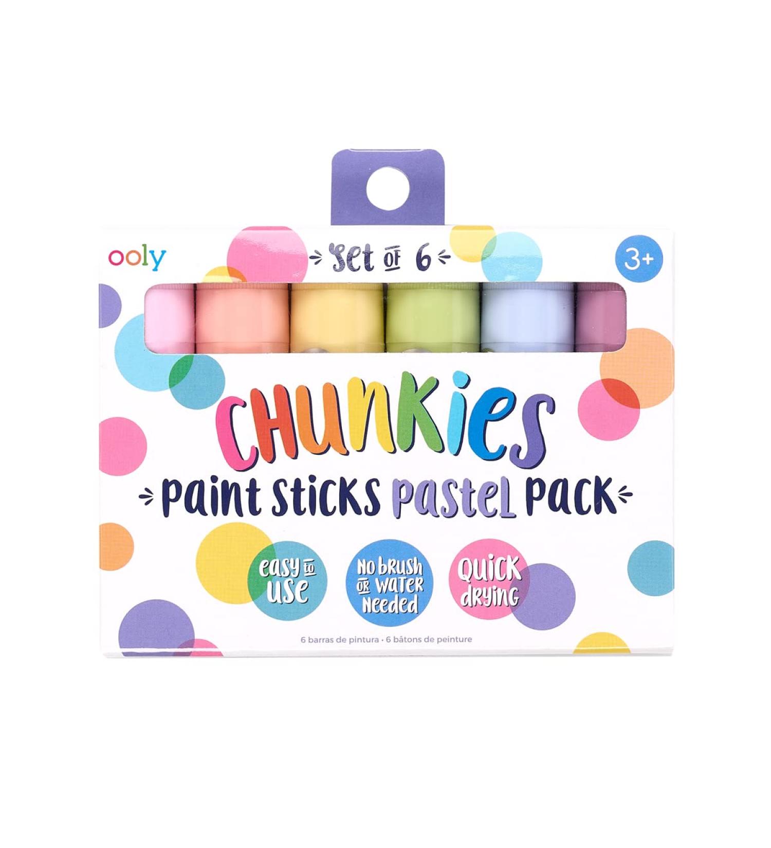 Chunkies Paint Sticks Pastel - 6 Piece Set | Non-toxic Colors for Kids & Adults - Buy Online on SooperMarket.com