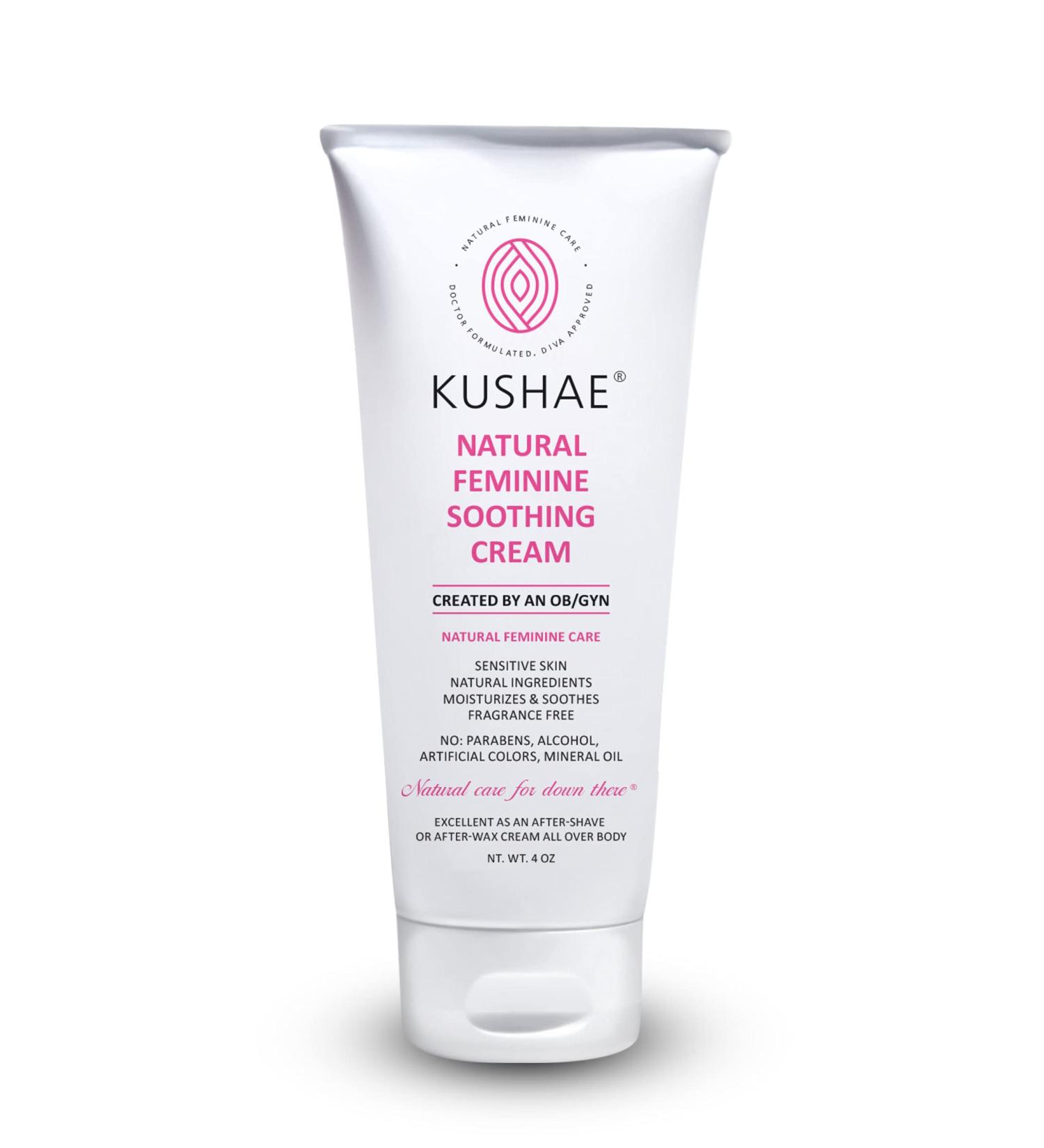 Kushae Feminine Soothing Cream - All Natural, Fragrance Free, Aloe-Based Irritation Relief - Buy Online on SooperMarket.com