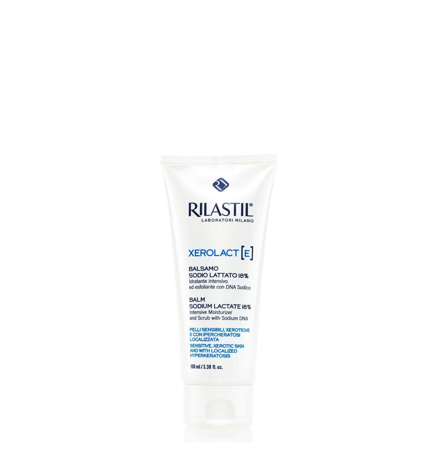 Rilastil Xerolact Balm 18% - Intensive Moisture Care & Peeling for Sensitive Skin | 100ml Softening Treatment - International Shipping Available - Buy Online on SooperMarket.com