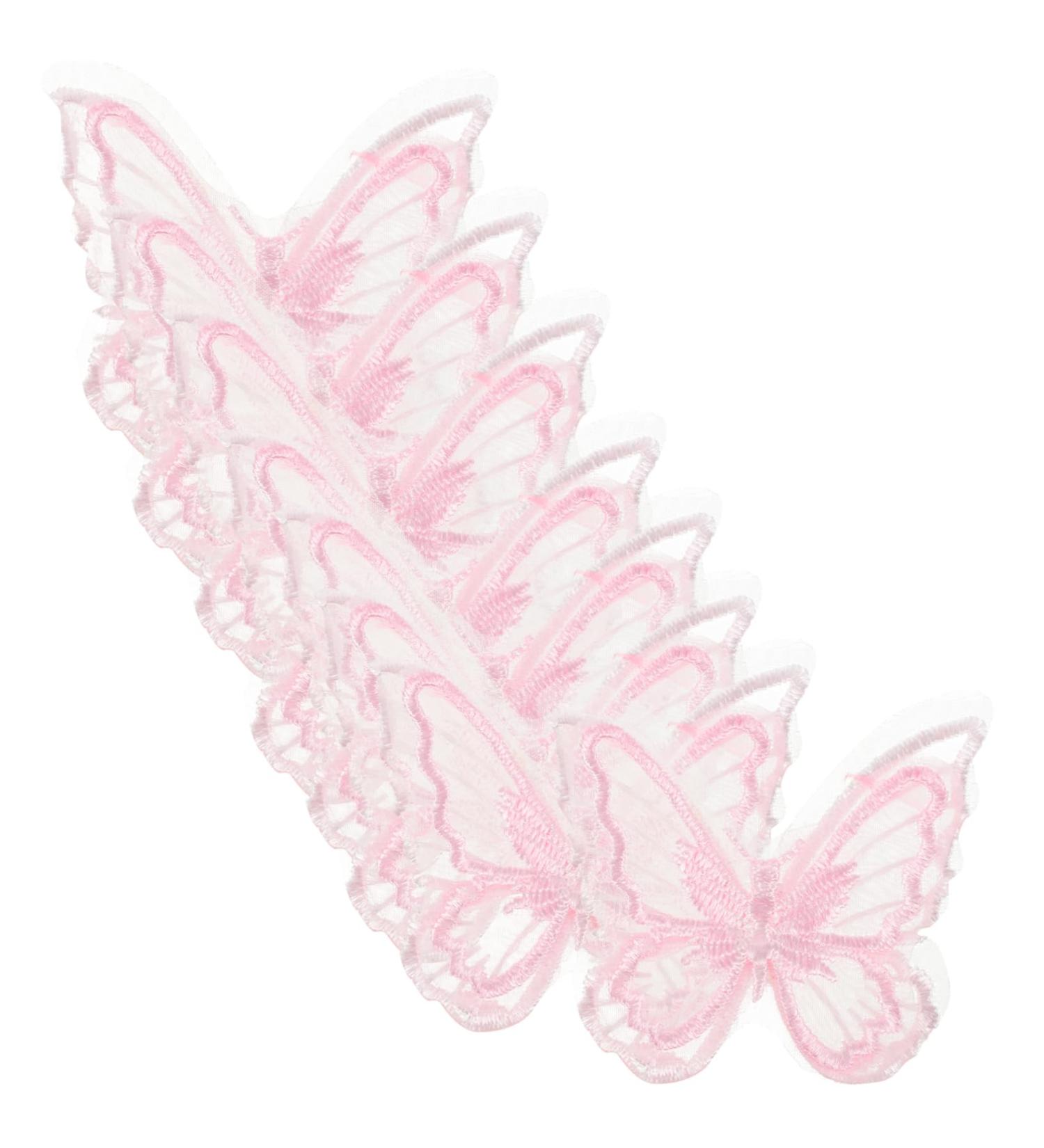 EXCEART 30pcs Mesh Butterfly Patch Dreses Handbags Bowknot Crafts Sewing Accessories Headgear Wedding Dress - Buy Online on SooperMarket.com