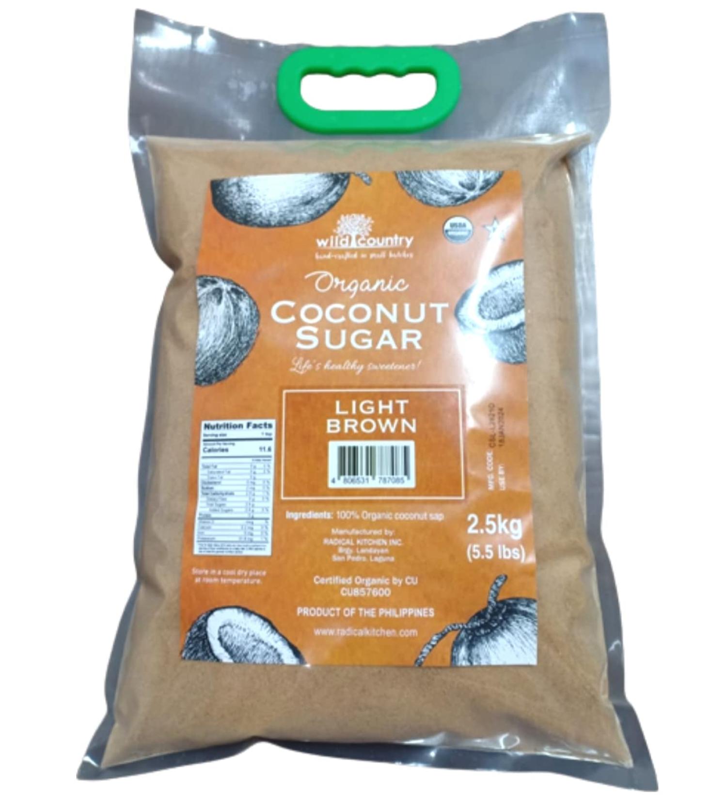 Wild Country Organic Coconut Sugar 2.5 Kg - Pure and Natural Sweetener - Buy Online on SooperMarket.com