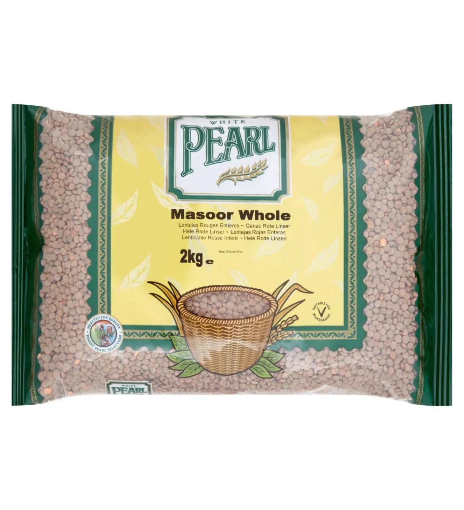 White Pearl Masoor Whole 2kg-Food