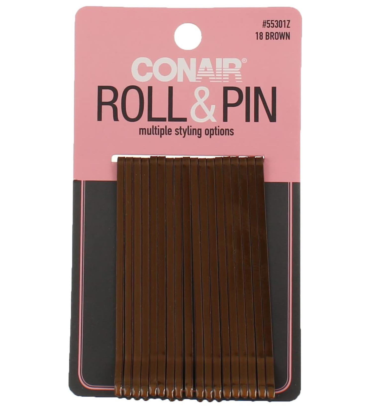 Conair Brown Roller Pins 6.1 Oz - Secure and Style Your Hair Effortlessly - Buy Online on SooperMarket.com