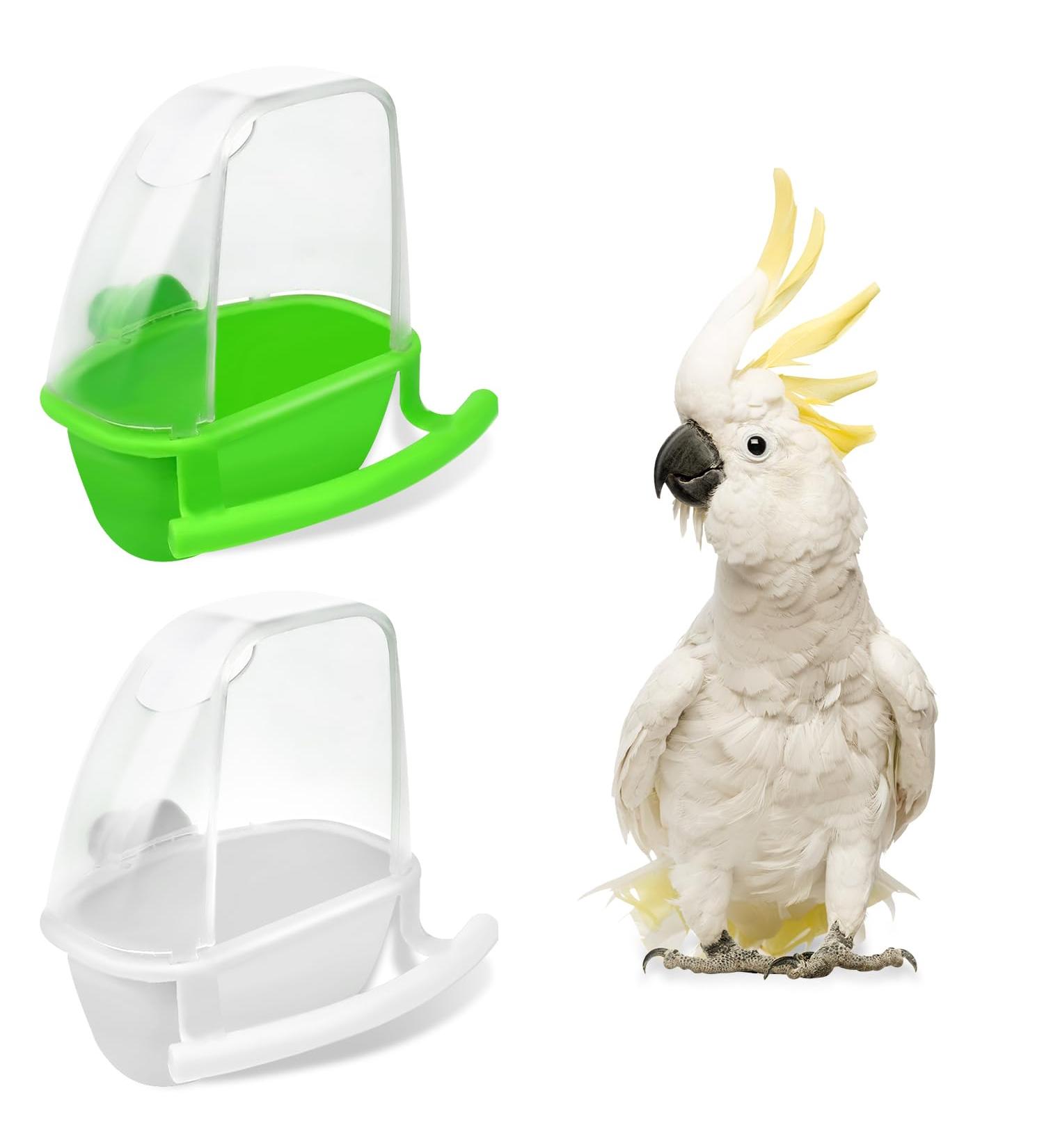 JNAWA 2pcs Bird Cage Feeder Bird Water Bottles Food Holder Feeder Parrot Food Dispenser for Cockatiel Parrots Budgie Lovebirds - Buy Online on SooperMarket.com