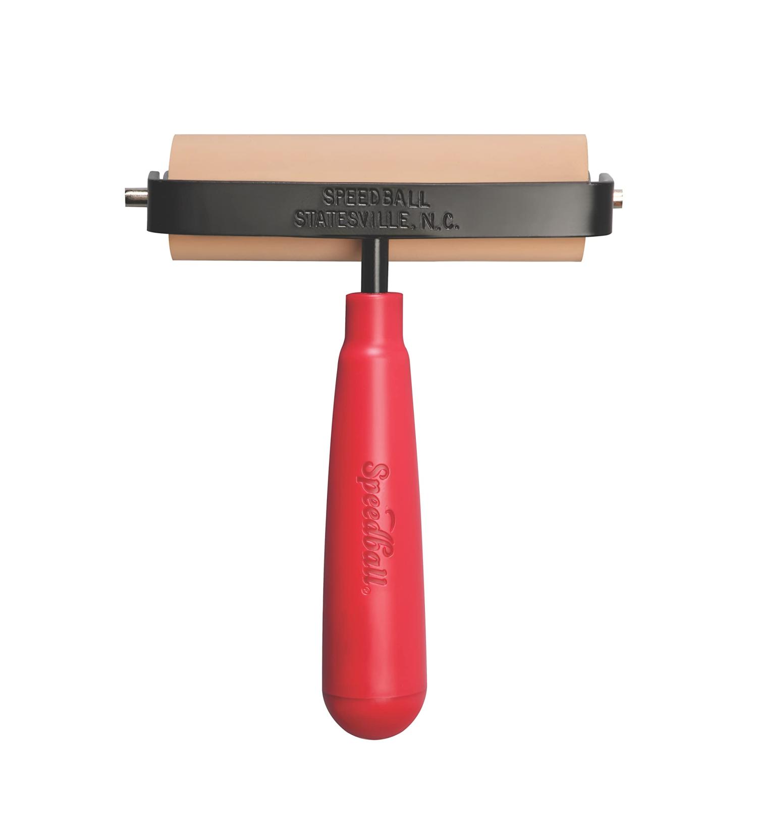Speedball Deluxe 4-Inch Soft Rubber Brayer for Printmaking and Craft Projects - Buy Online on SooperMarket.com