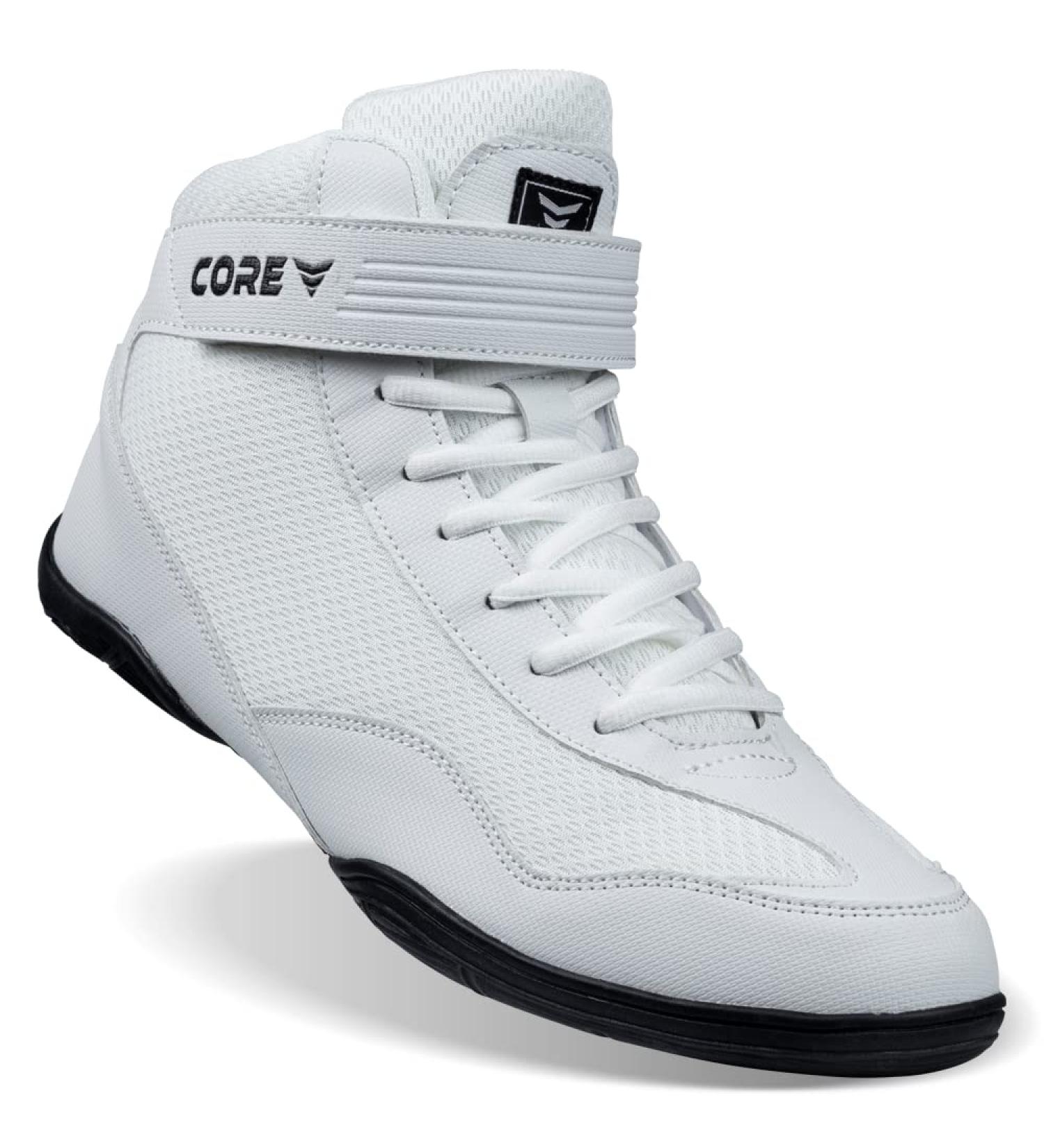 Buy Core Wrestling Shoes for Men Women & Kids - Non-Slip Heavy Duty Martial Arts Training Footwear - Ideal for Wrestling Crossfit & Weightlifting - 47 EU White - Buy Online on SooperMarket.com