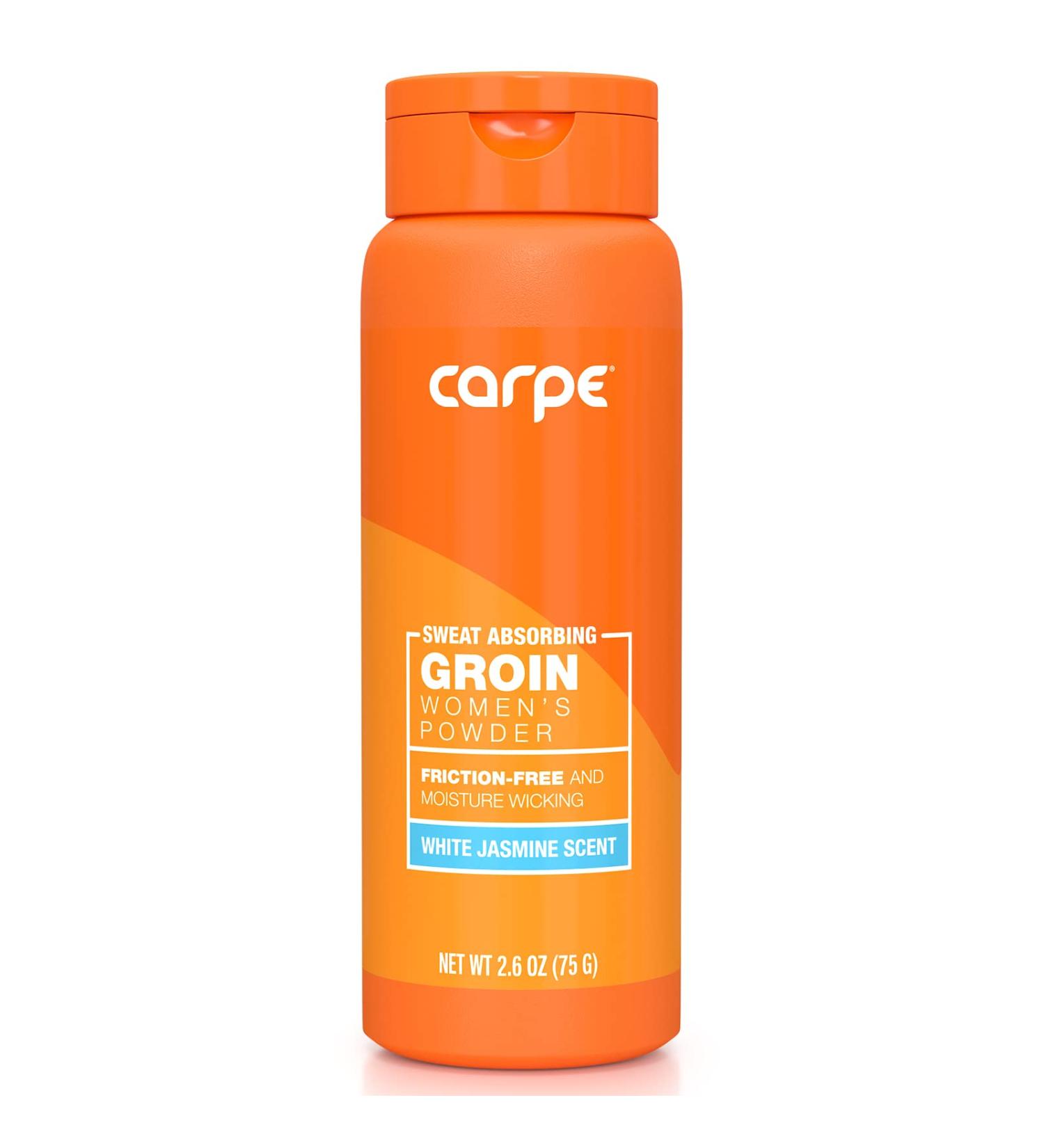 Carpe No-Sweat Groin Powder for Women - Maximum Sweat Absorption, Chafing Prevention - 2.6 oz (1 Pack) - Buy Online on SooperMarket.com