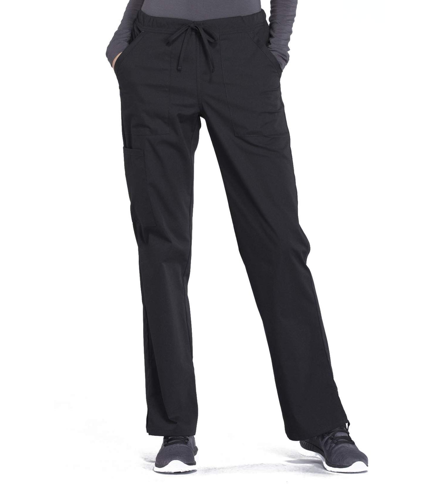 Women's Professional Stretch Drawstring Scrub Pants - Black, Large Petite | Soft Stretch Workwear WW160 - Buy Online on SooperMarket.com
