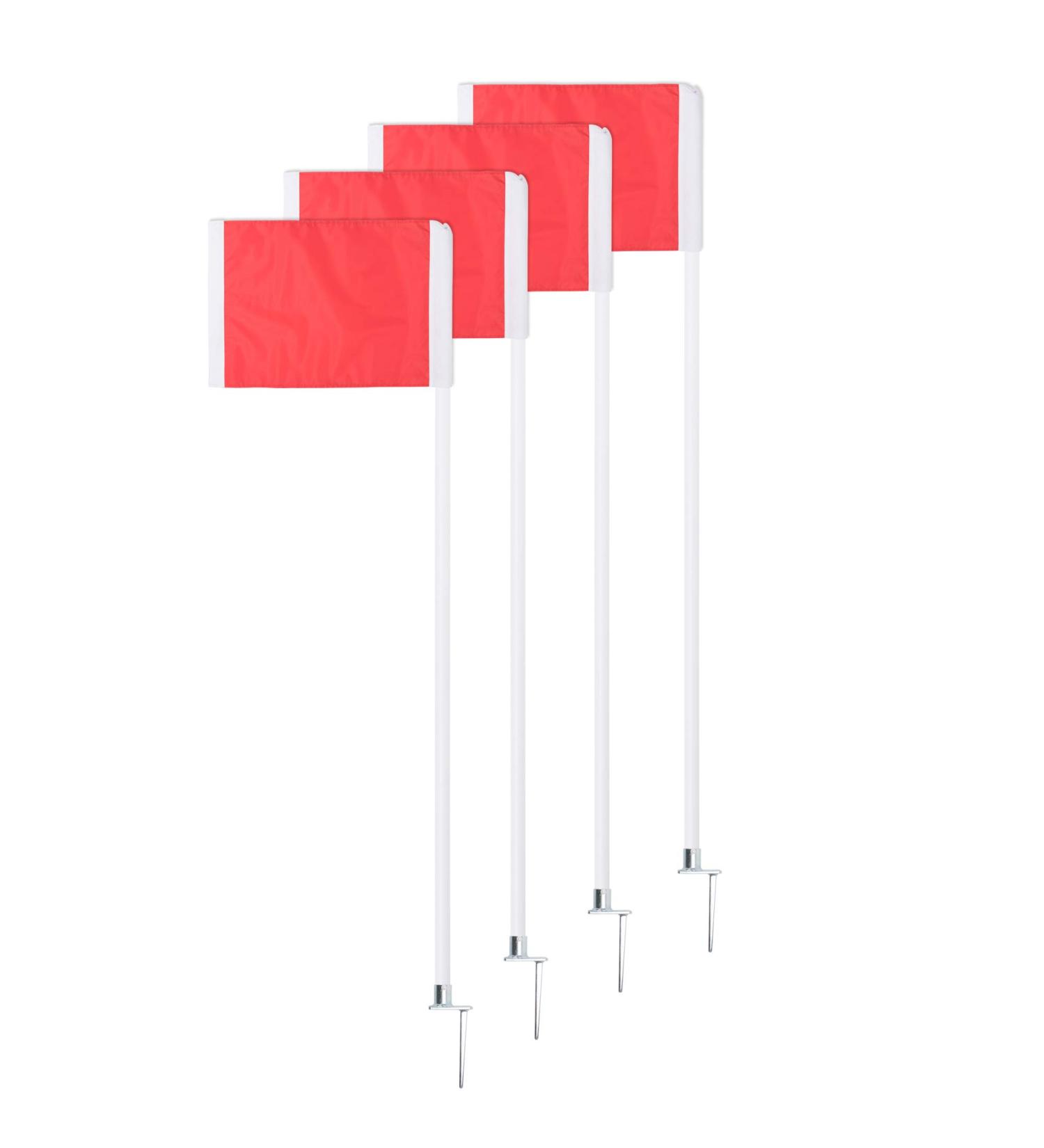 Champion Sports Soccer Corner Flag Set with Steel Peg - High-Quality Set for Soccer Field Marking - Buy Online on SooperMarket.com