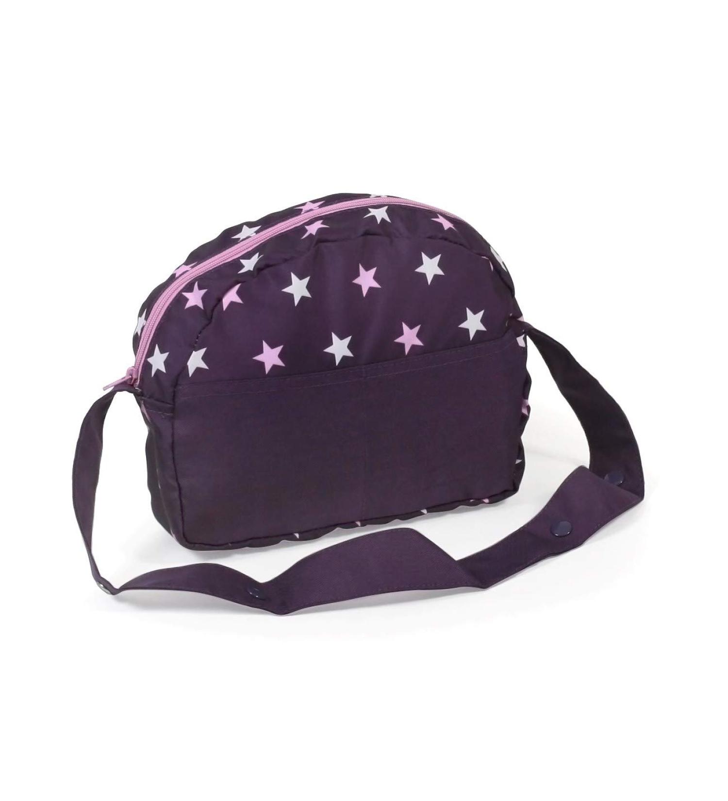 Bayer Chic 2000 853-71 diapered bag for dolls doll wrap bag Bayer Chic 2000 wrap bag doll accessories doll pocket stars purple