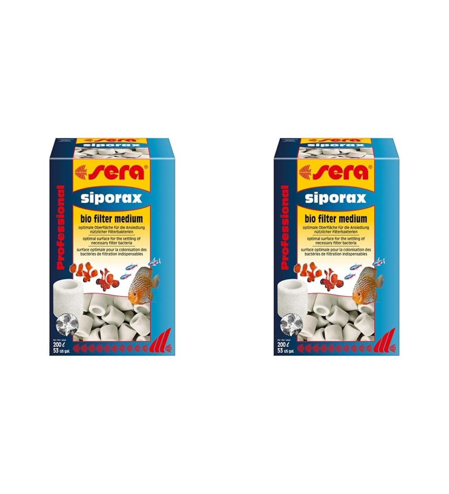 SERA SIBORAX Aquarium Filter Material 1000 ml - Organic Biological Filter Medium for Aquariums (Pack of 2) | Maximum Filtration Efficiency - Buy Online on SooperMarket.com