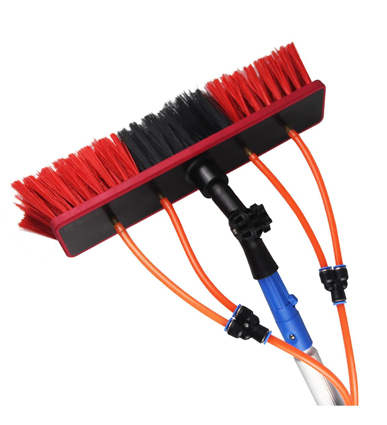 photovoltaic cleaner Window Cleaning Pole Window Cleaning Water-Fed Pole 30Ft Extendable Telesbrush Squeegee Attachment Window Professional Washer Kit 55cm Brush Head 6M/21FT - Buy Online on SooperMarket.com