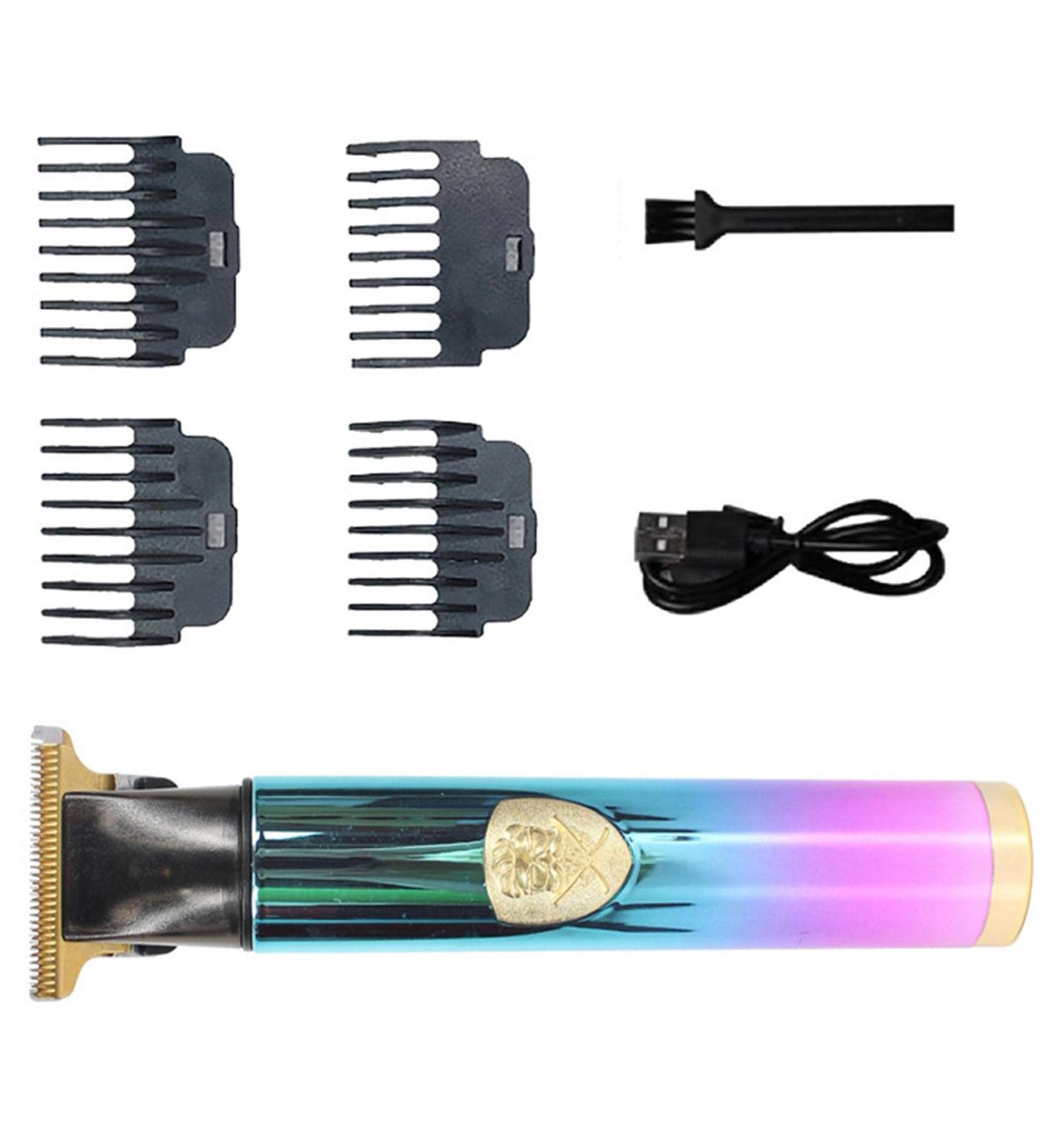 Dous T9 Hair Trimmer Professional T9 Mens T-Hair Clippers Electric Zero Gapped Cordless Hair Trimmer for Haircut & Grooming Rechargeable Green Purple - Buy Online on SooperMarket.com