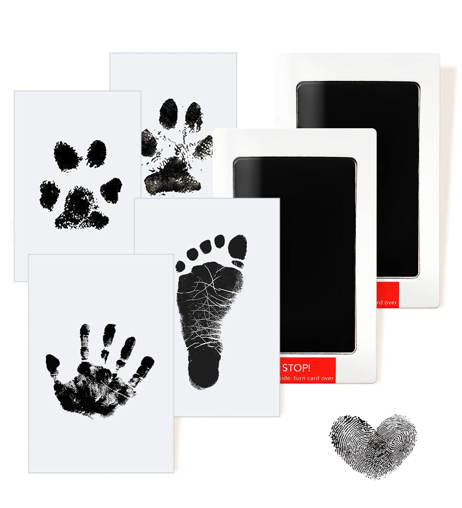 AOBETAK Baby Handprint and Footprint Kit - Inkless Clean Touch Imprint Kit for Newborns & Pets - Safe, Mess-Free Keepsake for 0-6 Months - Black - Buy Online on SooperMarket.com