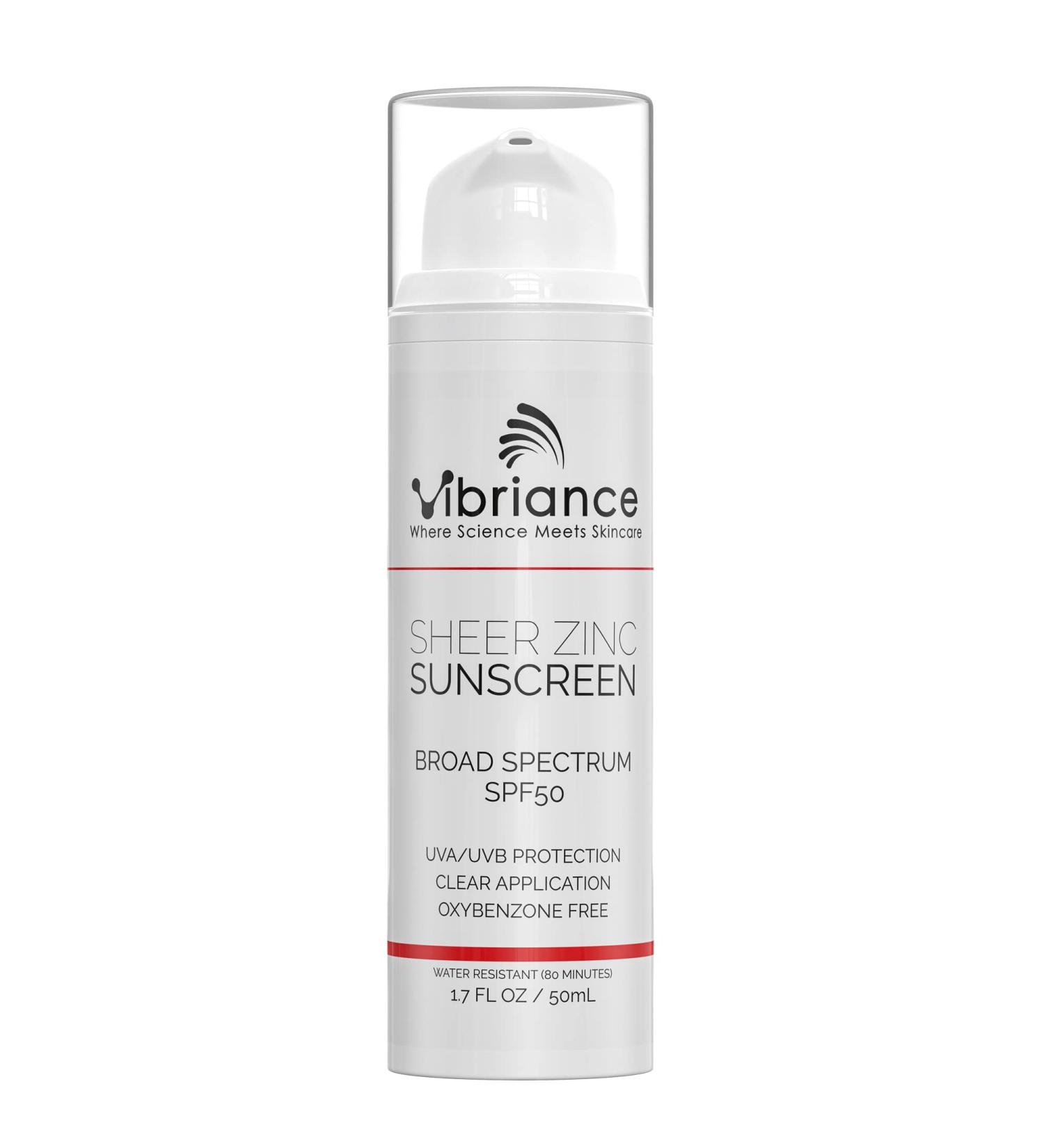 Vibriance Sheer Zinc Moisturizing Sunscreen SPF 50 for Skin Rejuvenation - 1.7 fl oz - Buy Online on SooperMarket.com