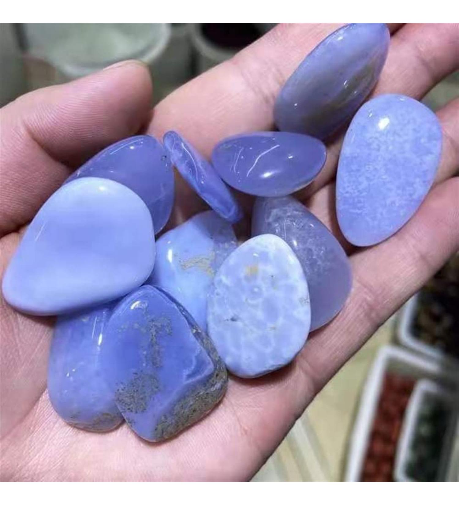 Natural Crystals and Stones 100g 10mm-20mm Natural Blue Lace Agate Tumbled Gemstones Crystal Gravel for Stone for Decoration kaixun - Buy Online on SooperMarket.com