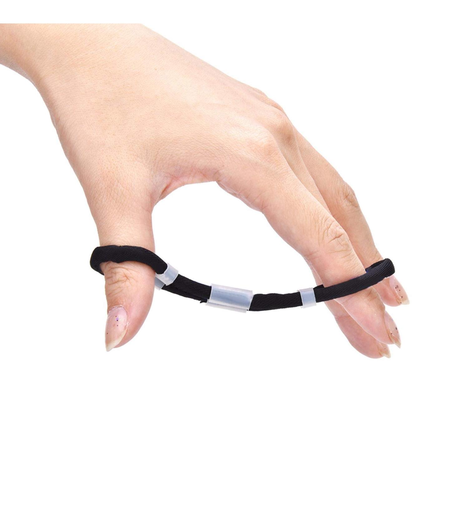 Adjustable Archery Finger Sling Soft Elastic Cloth for Recurve Bow Hunting - M Black - Buy Online on SooperMarket.com