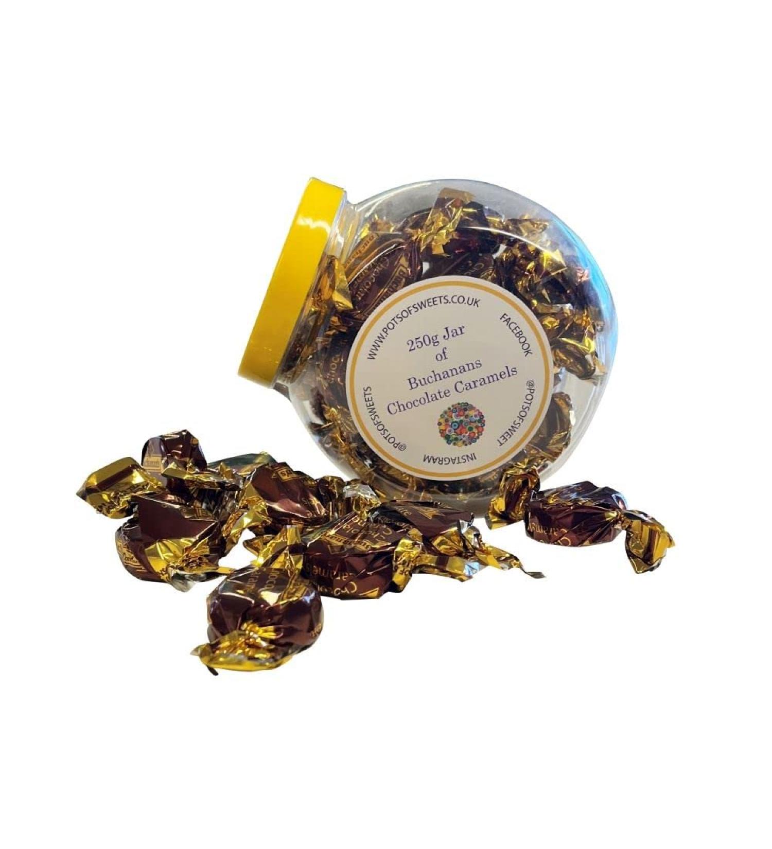 Buchanan's Chocolate Caramel Toffees - 250g Cookie Jar, Individually Wrapped | Shop Now! - Buy Online on SooperMarket.com