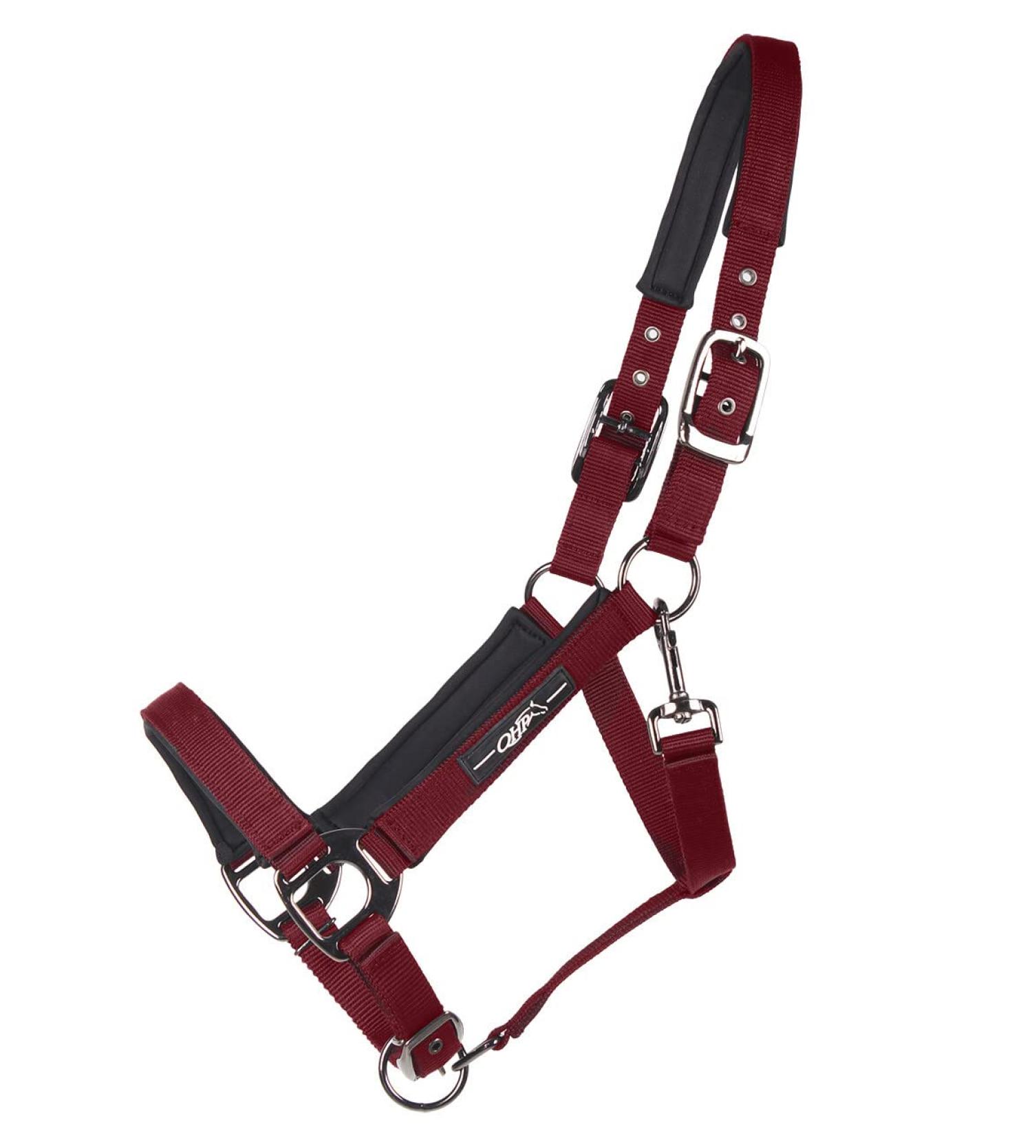 Halter horse deluxe | Comfortable to wear | Incl. snap fastener | Individually adjustable warmblood burgundy