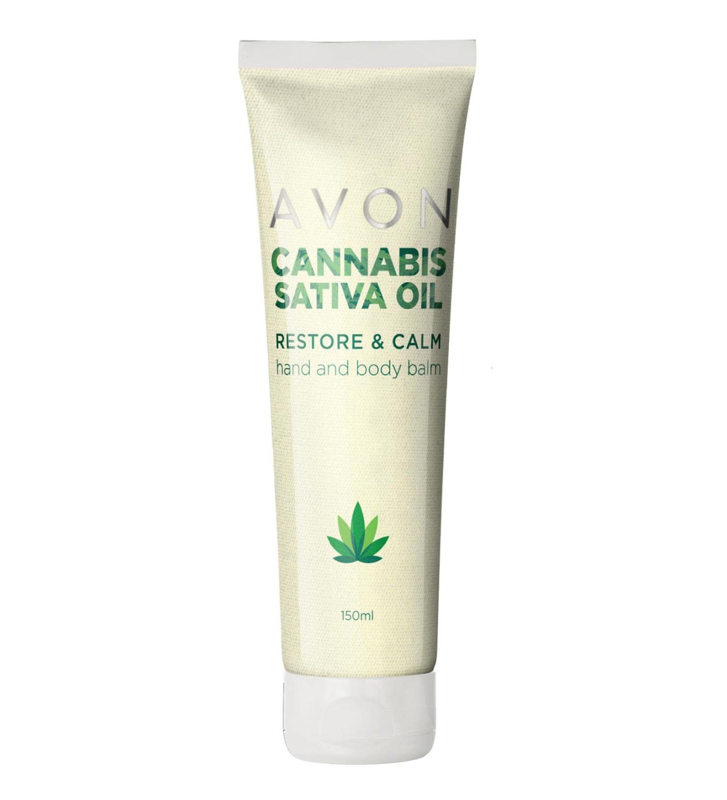 avon canabis and sativa oil hand and body balm