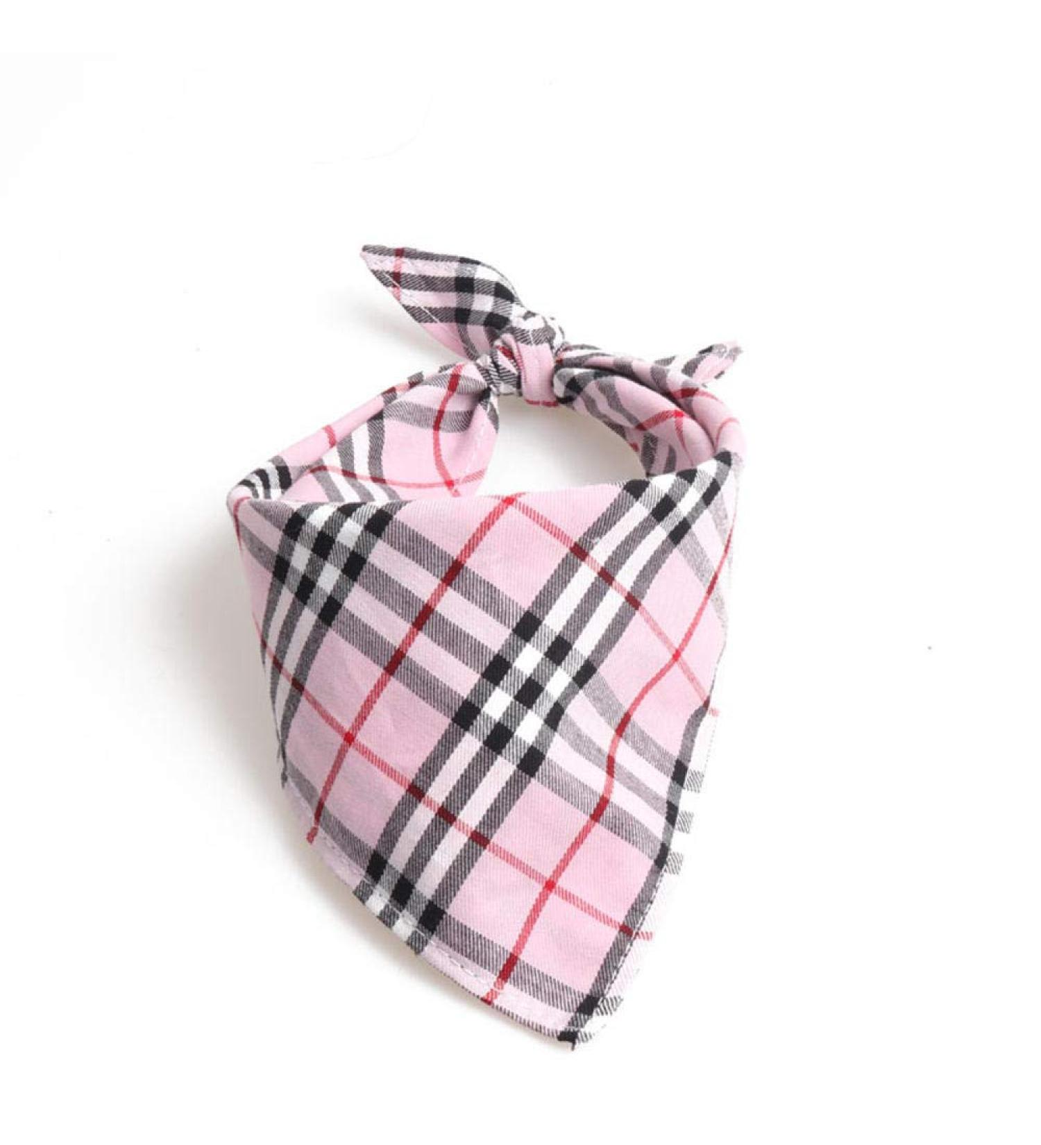 UANOU Dog Bandanas - Triangle Bib Cotton Scarf | Red Plaid - Stylish Pet Supplies for Small & Medium Dogs - Buy Online on SooperMarket.com