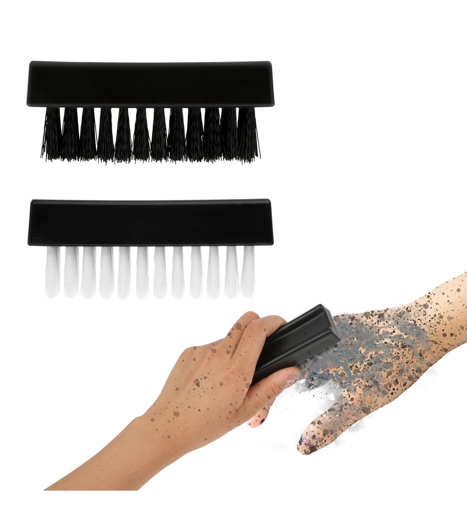 Amaxiu Hand Nail Brush for Cleaning Fingernails Durable Nylon Firm Stiff Scrub Bristles Nail Scrubber Brushes for Men Mechanics Gardeners Scrubbing under Fingers Foot Toes(2 Pack Black+White) - Buy Online on SooperMarket.com