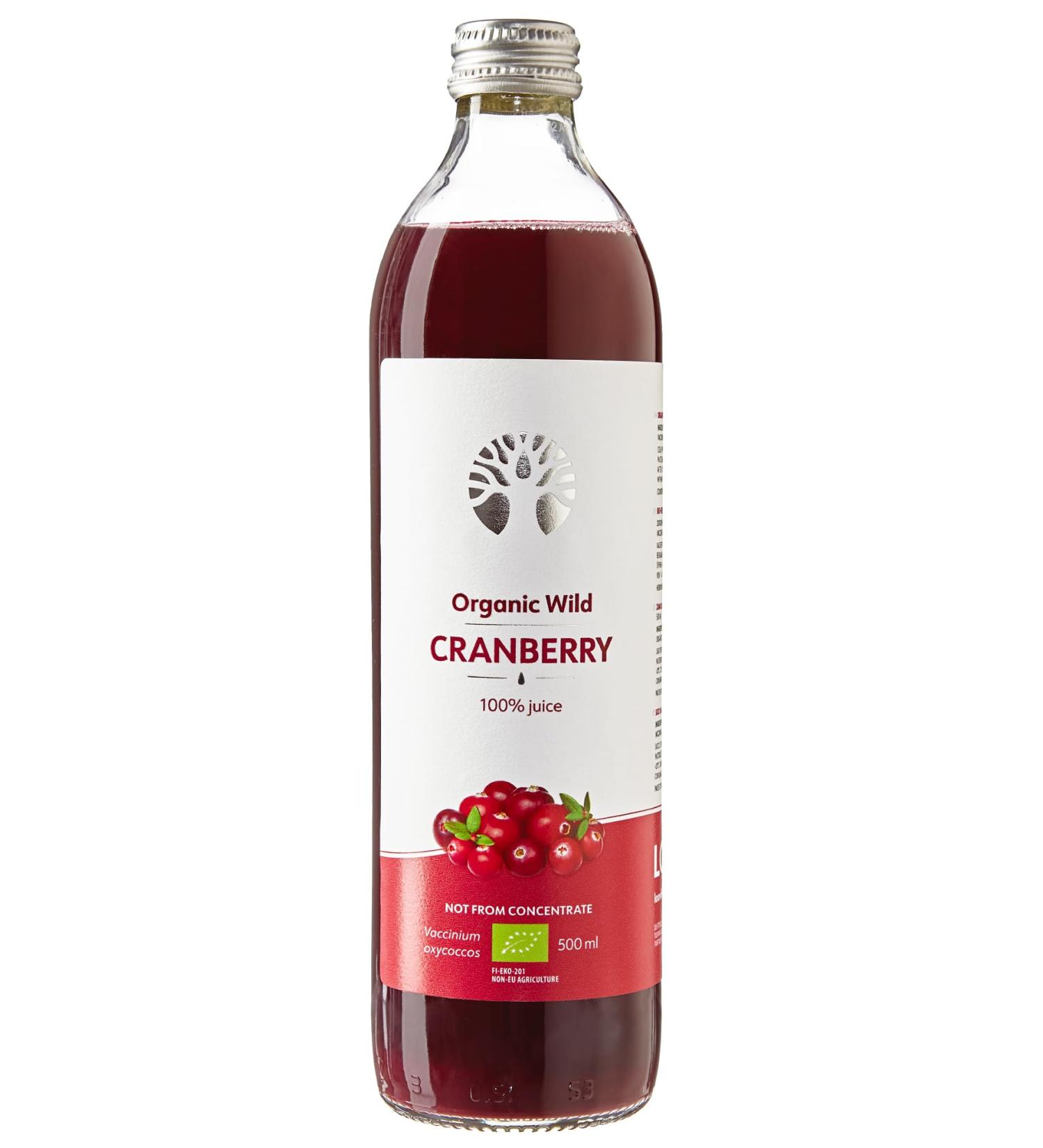 LOOV Organic Wild Cranberry Juice 500ml - Pure Fresh Cranberries, Polyphenols, No Added Sugar or Water - Wild-Crafted - Buy Online on SooperMarket.com