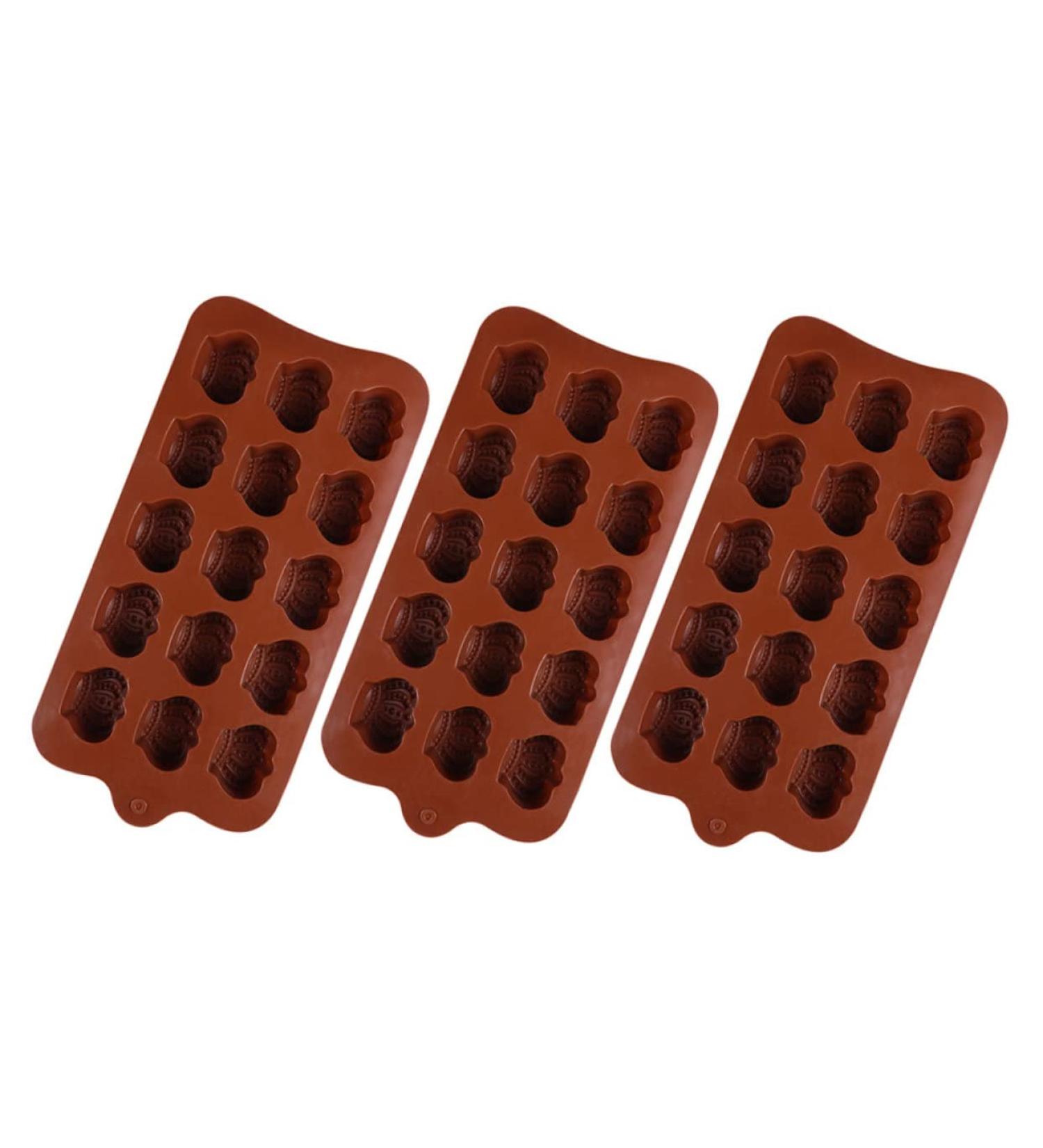 Cabilock 3pcs Crown Silicone Mold Chocolate Bars Molde De para Resina Silicone Moulds for Chocolate Ice Tray - Buy Online on SooperMarket.com