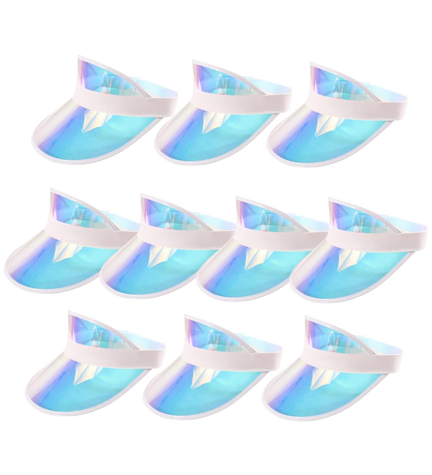 Ultrafun Candy Color Sun Visors Hats - Clear UV Protection Cap for Sports - 10pcs - Buy Online on SooperMarket.com