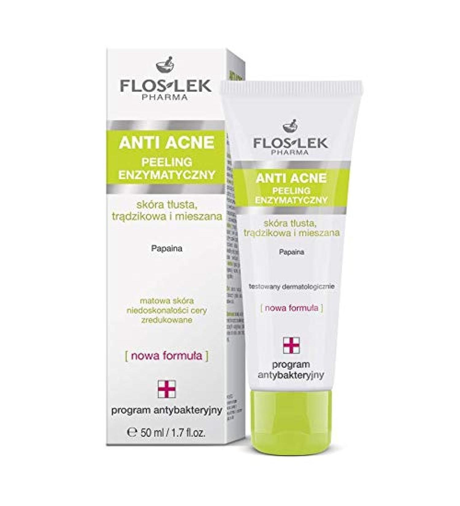 Floslek Anti-Acne Enzyme Facial Peeling for Oily Combination Skin Acne 50 ml