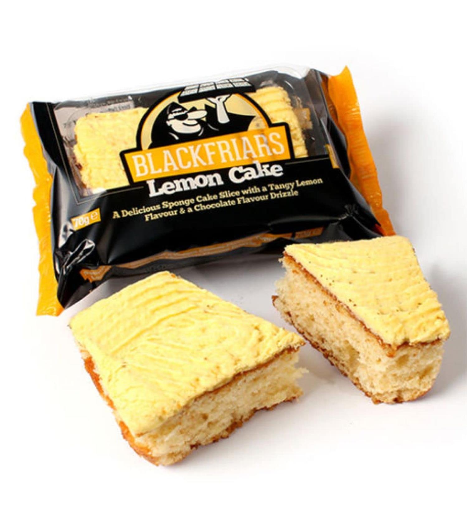 Individually Wrapped Lemon Cake (18x70g) . Lemon Drizzle Sponge Cake .