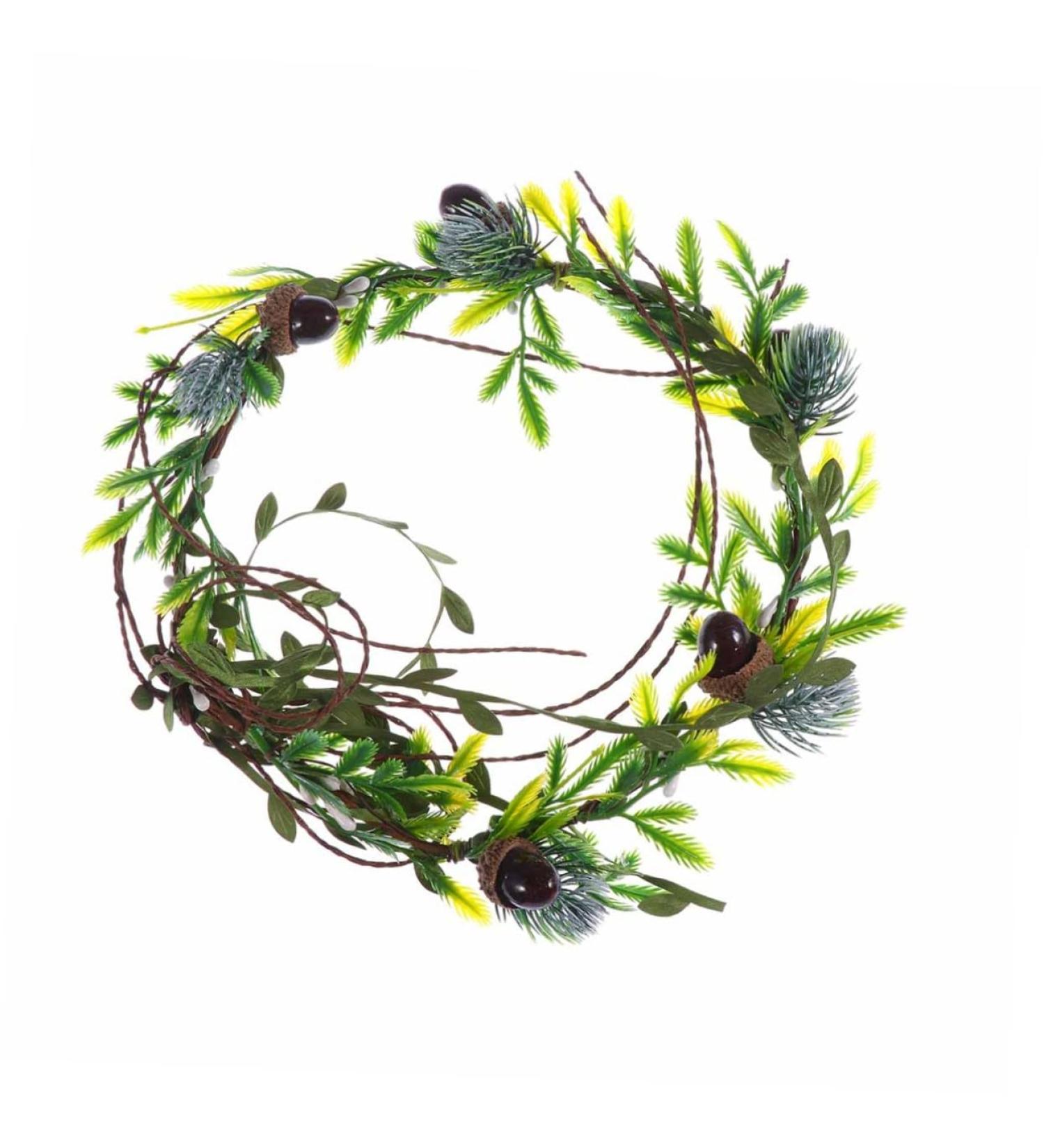 HAPINARY Pine Cone Garland Bridal Flower Headband Garland Crown Headpiece Xmas Leaves Wreath Pine Cone Headband Pine Cone Crown Holiday Rattan Wreat Seaside Resort Hair Christmas Flower - Buy Online on SooperMarket.com