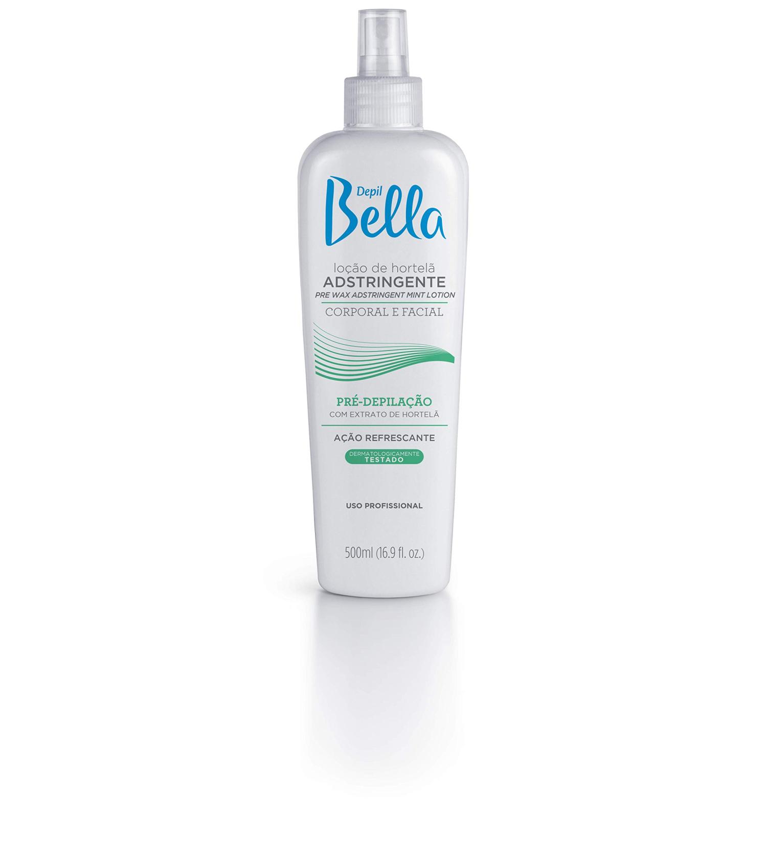 DEPIL BELLA Pre Waxing Astringent Lotion with Mint Extract | 500ml for Smooth & Clean Waxing | Buy Internationally - Buy Online on SooperMarket.com