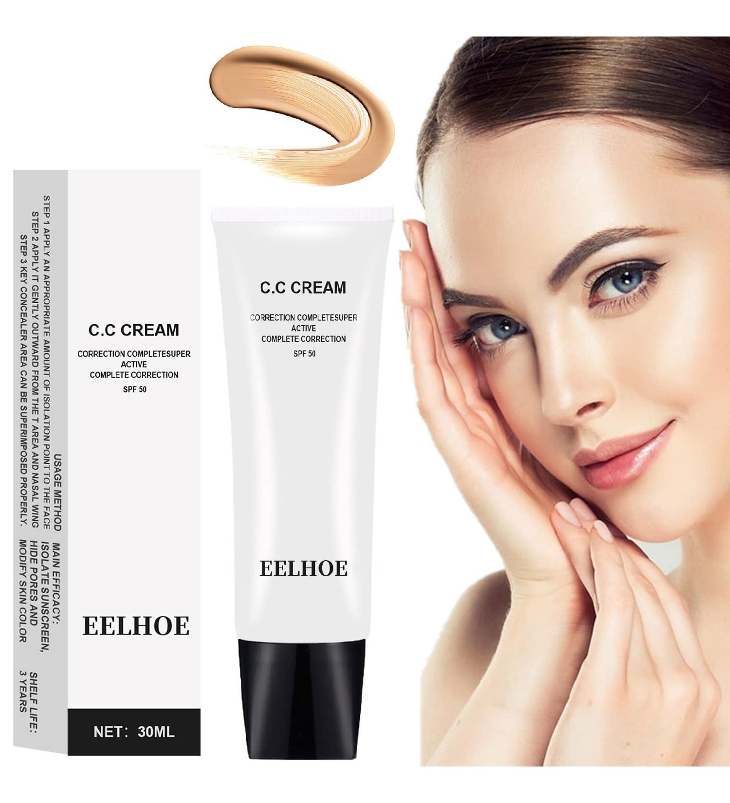 CC Cream SPF 50 for Mature Skin | Skin Tone Adjusting, Full-Coverage Foundation & Primer | Brightening Concealer - Natural Color - Buy Online on SooperMarket.com