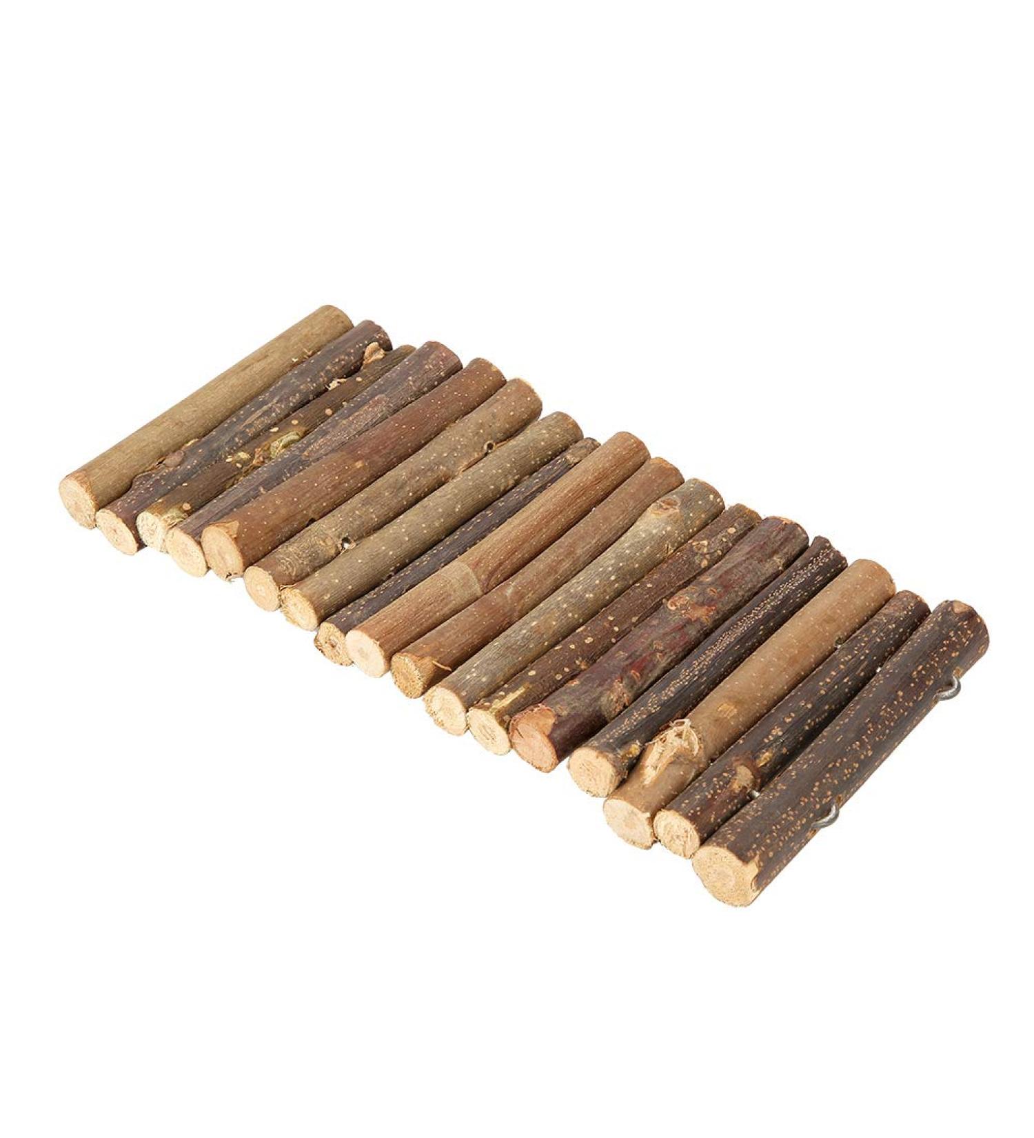 Duokon Hamster Accessories - Wooden Bridge & Curved Ladder for Hamsters Mice & Rats | Premium Small Pet Toys - Buy Online on SooperMarket.com